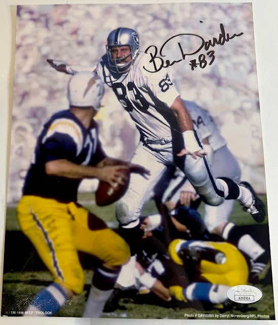Ben Davidson Autographed Oakland Raiders 8x10 Photo JSA COA - Latitude Sports Marketing