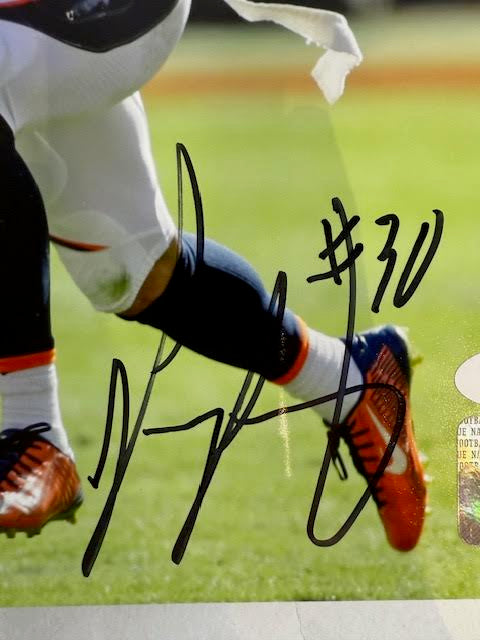 Phillip Lindsay Autographed 8x10 Action Photo - Denver Broncos #30 - Authentic Signed Memorabilia