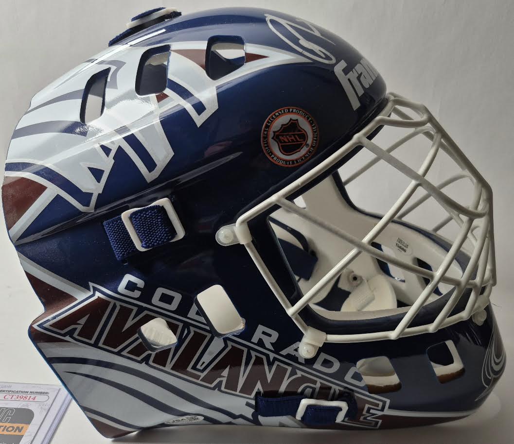 Patrick Roy Autographed Franklin Colorado Avalanche Replica Goalie Mask JSA COA