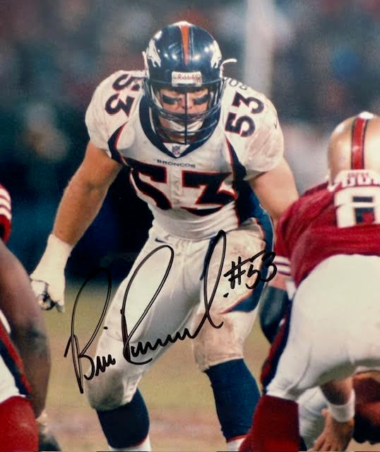 Bill Romanowski Autographed Denver Broncos 8x10 Photo JSA COA