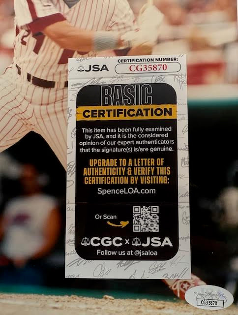 Greg Gross Autographed Philadelphia Phillies 8x10 Photo JSA COA - Latitude Sports Marketing