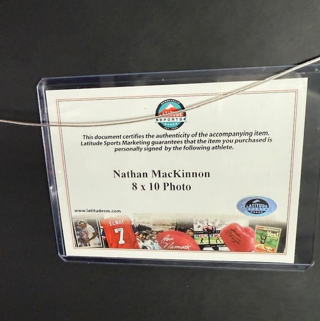Nathan Mackinnon Autographed 8x10 Action Photo Deluxe Framed Fanatics COA