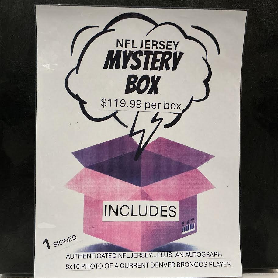 Autographed NFL Jersey Mystery Box - Signed Jersey, plus 8x10 Autographed Broncos Photo - Latitude Sports Marketing
