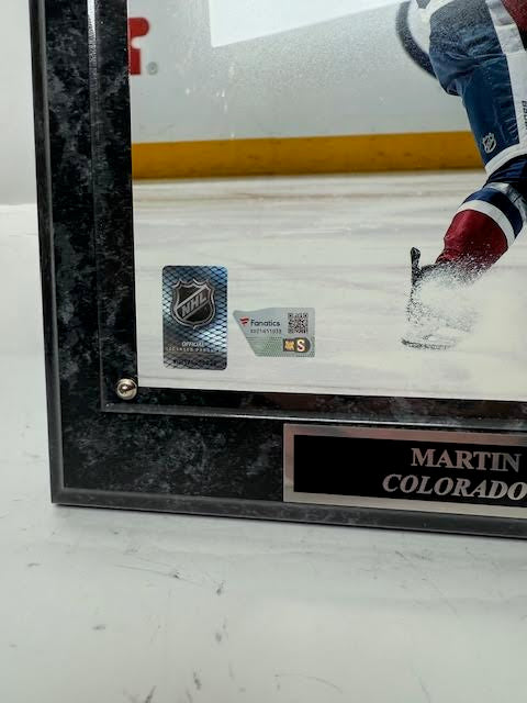 Martin Necas Autographed Colorado Avalanche 8x10 Plaque Fanatics COA