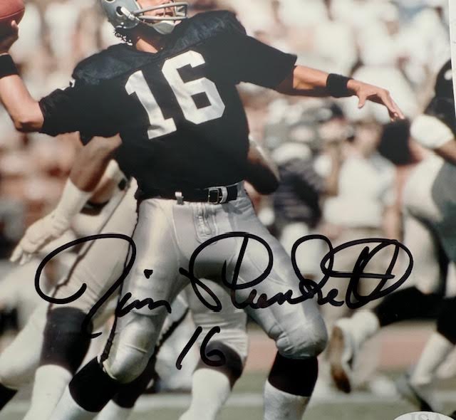 Jim Plunkett Autographed Las Vegas Raiders 8x10 Photo JSA COA - Latitude Sports Marketing