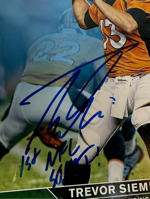 Trevor Siemian Autographed/Inscribed Denver Broncos 8x10 Photo JSA COA - Latitude Sports Marketing