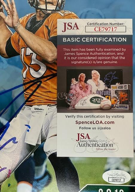 Trevor Siemian Autographed/Inscribed Denver Broncos 8x10 Photo JSA COA - Latitude Sports Marketing