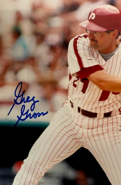 Greg Gross Autographed Philadelphia Phillies 8x10 Photo JSA COA - Latitude Sports Marketing