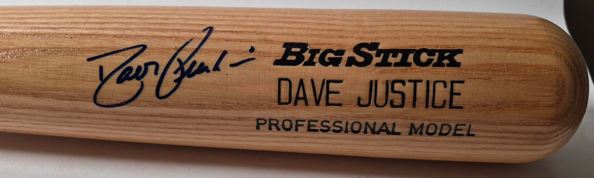 Dave Justice Autographed Rawlings Big Stick Pro Model Baseball Bat - JSA COA - Latitude Sports Marketing