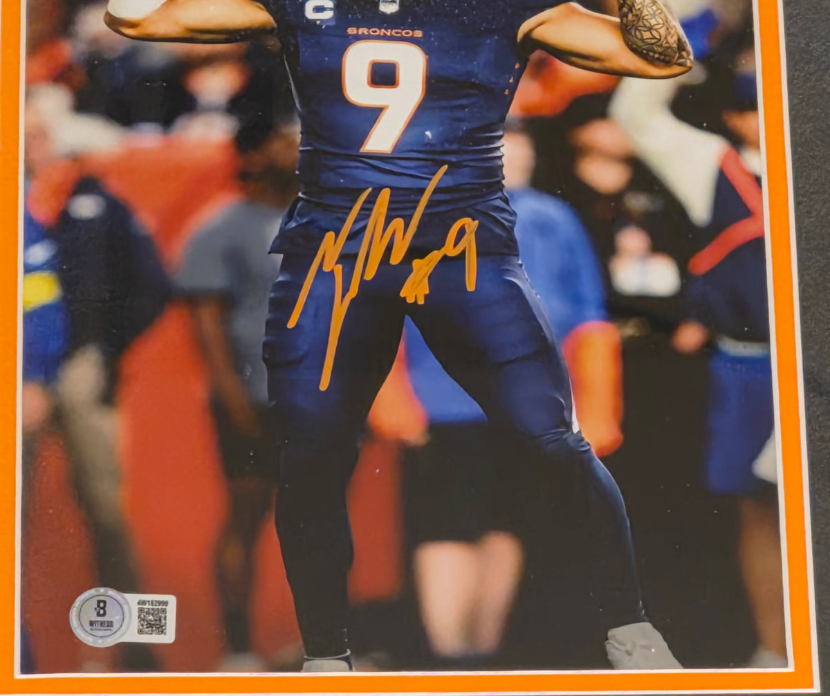 Talanoa Hufanga Autographed 8x10 Broncos Photo Framed - Beckett Authenticated