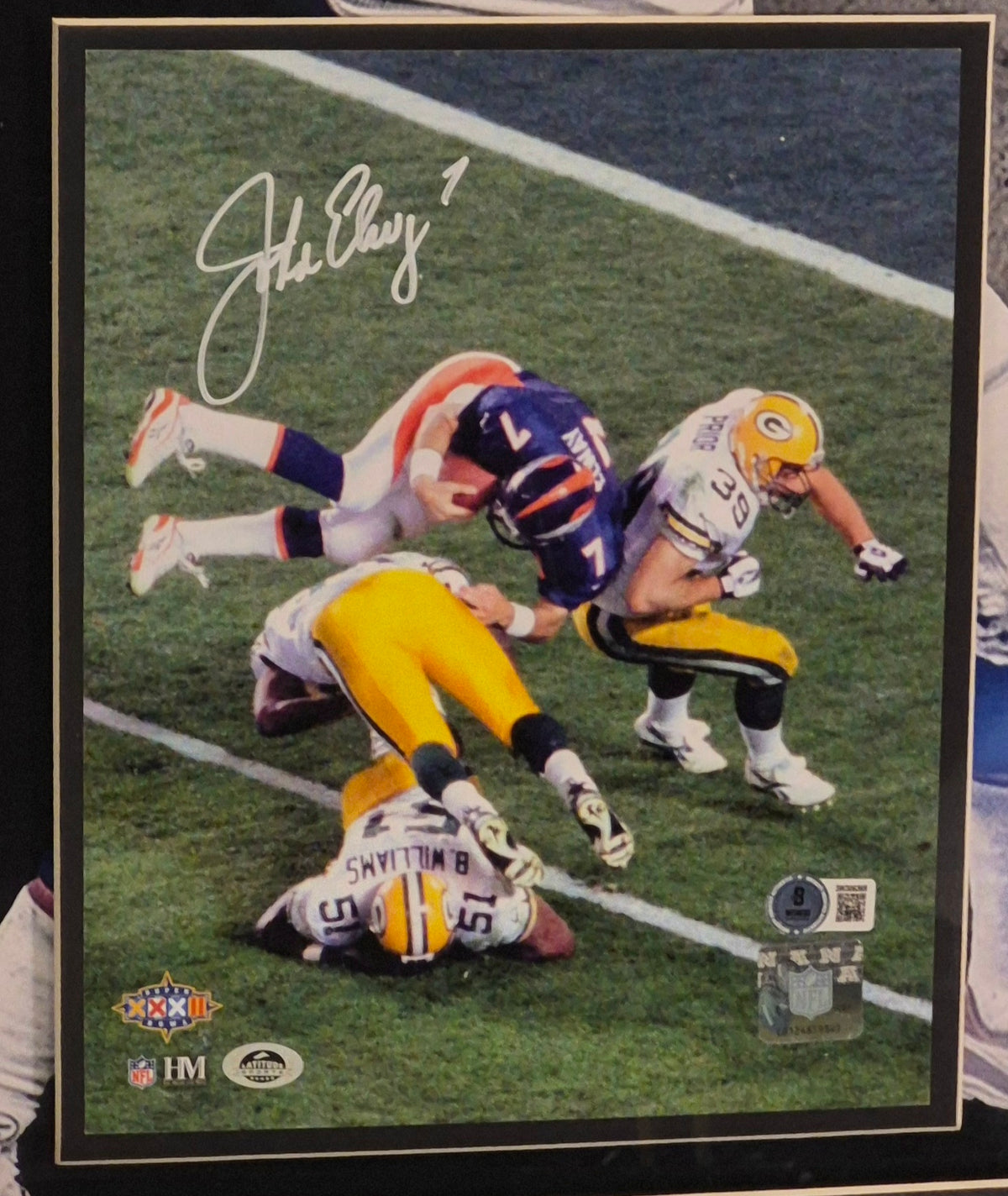John Elway & Terrell Davis Broncos Autographed Framed Photo - JSA Authenticated