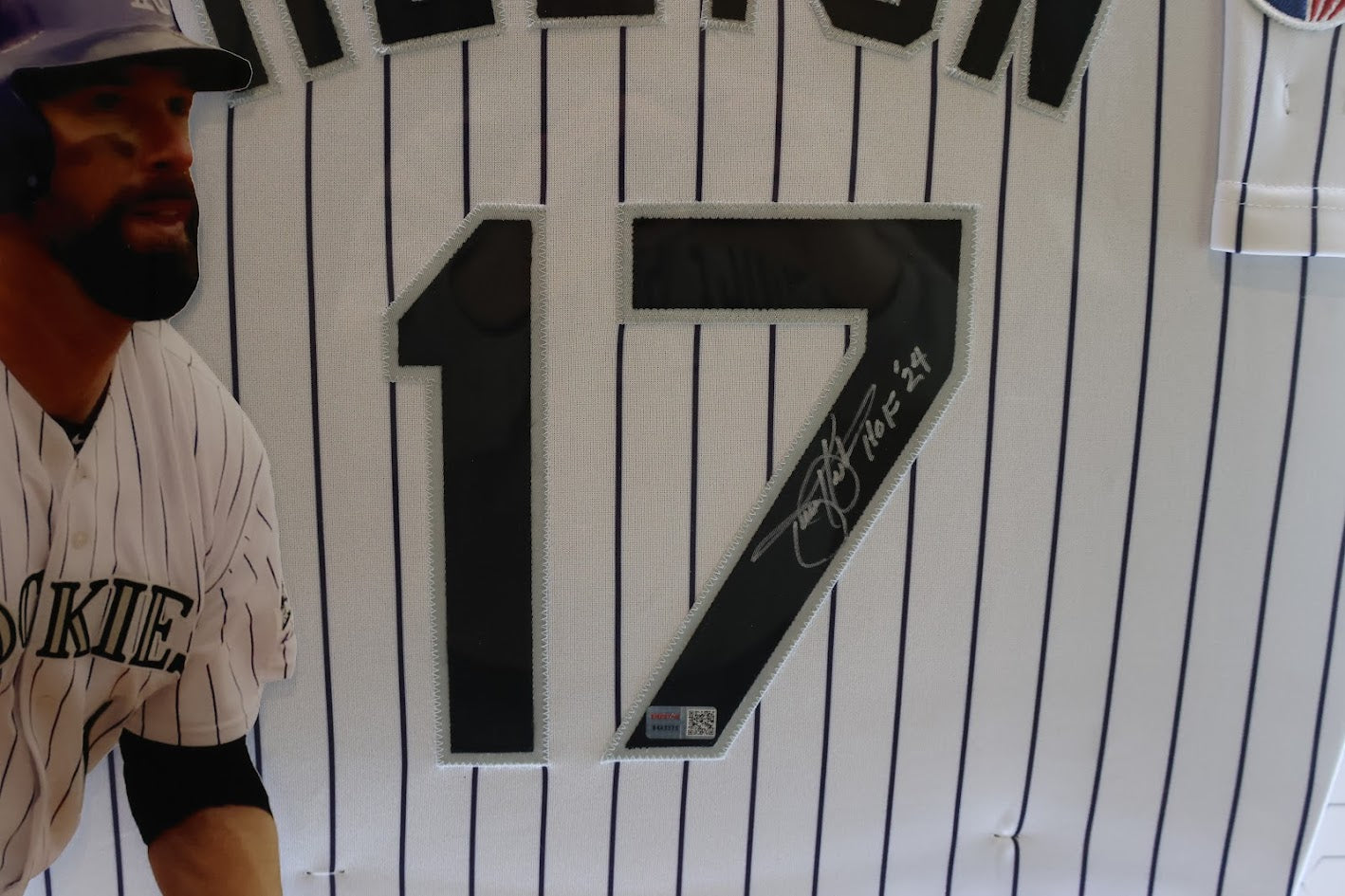Todd Helton Autographed Jersey Inscribed HOF '24 Framed Lighted Shadowbox Tri-Star