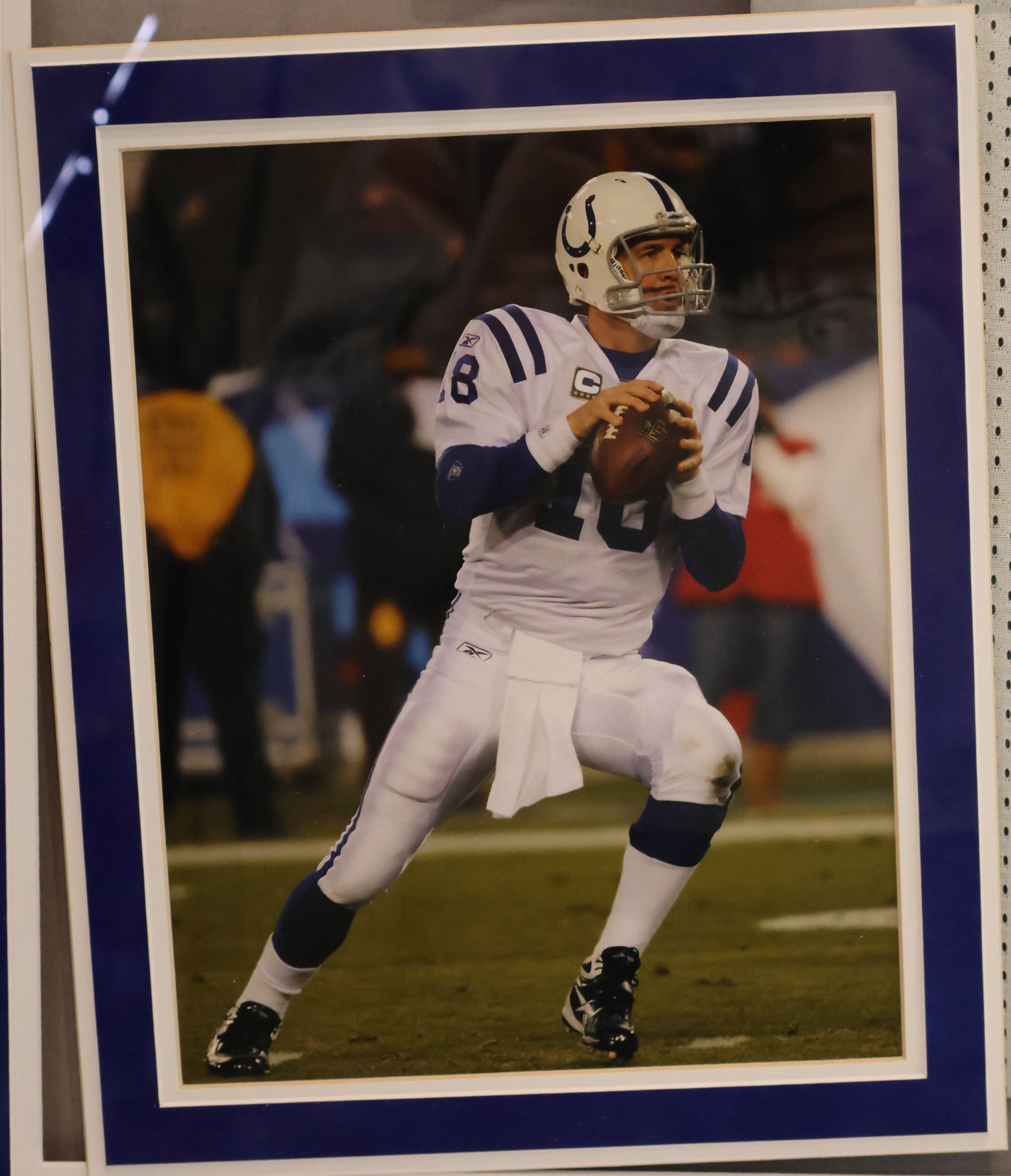 Peyton Manning Colts Autographed Framed Jersey Multiple SB XLI Inscriptions