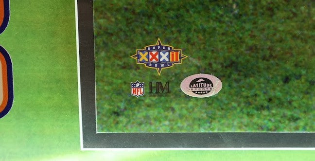 John Elway Autographed Super Bowl XXXII 16x20 Photo Lighted Shadowbox Beckett (COA)