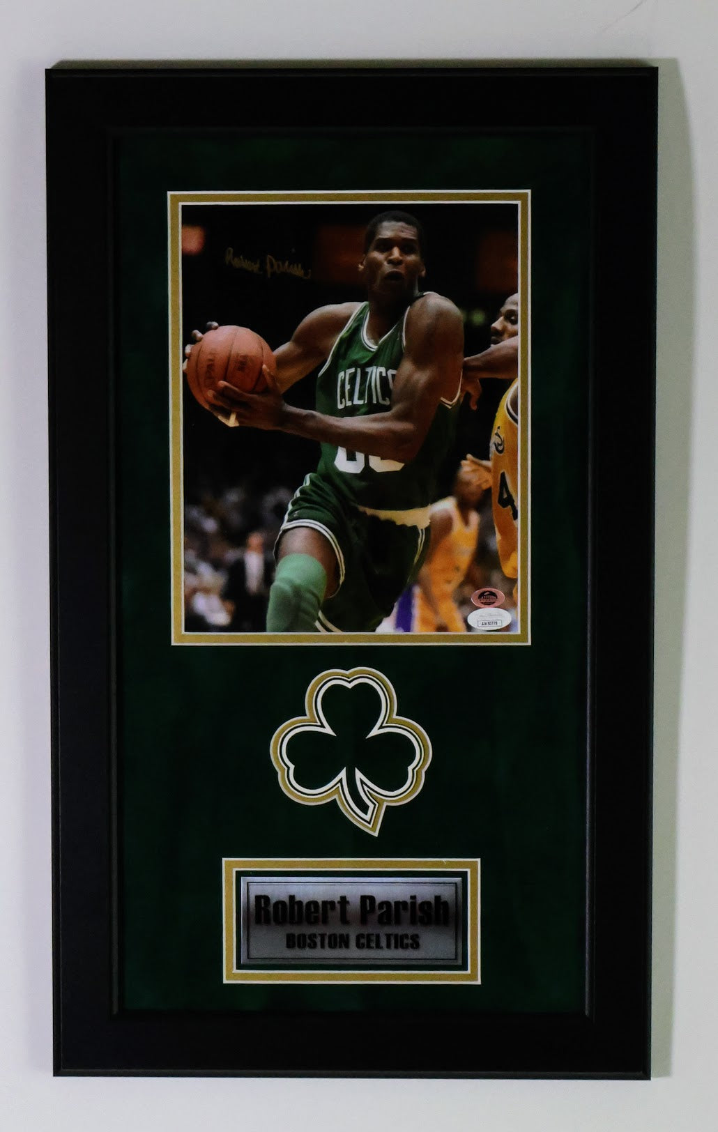 Robert Parish Autographed Celtics 8x10 Framed JSA COA