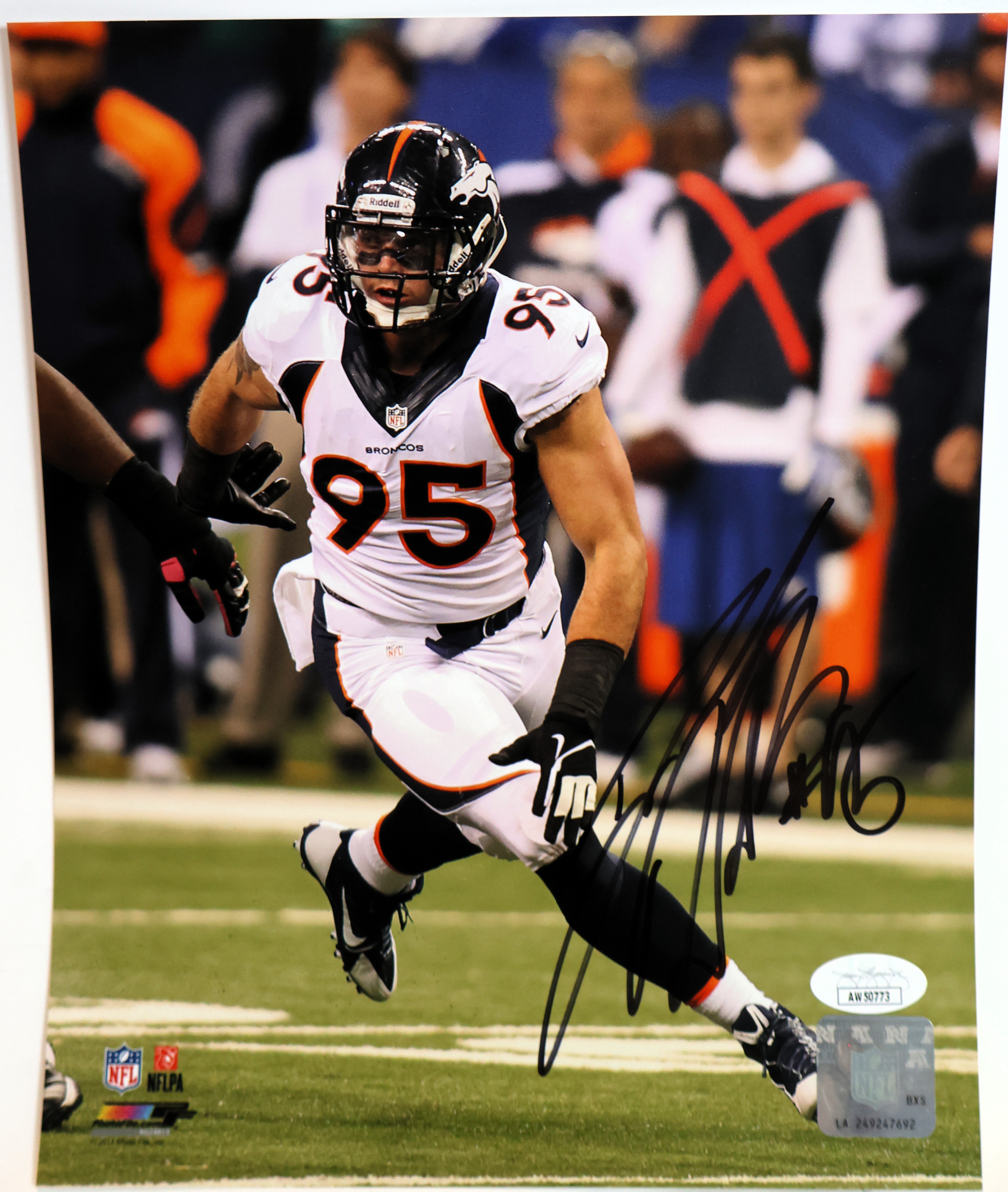 Derek Wolfe Autographed Denver Broncos 8x10 Photo JSA COA - Latitude Sports Marketing