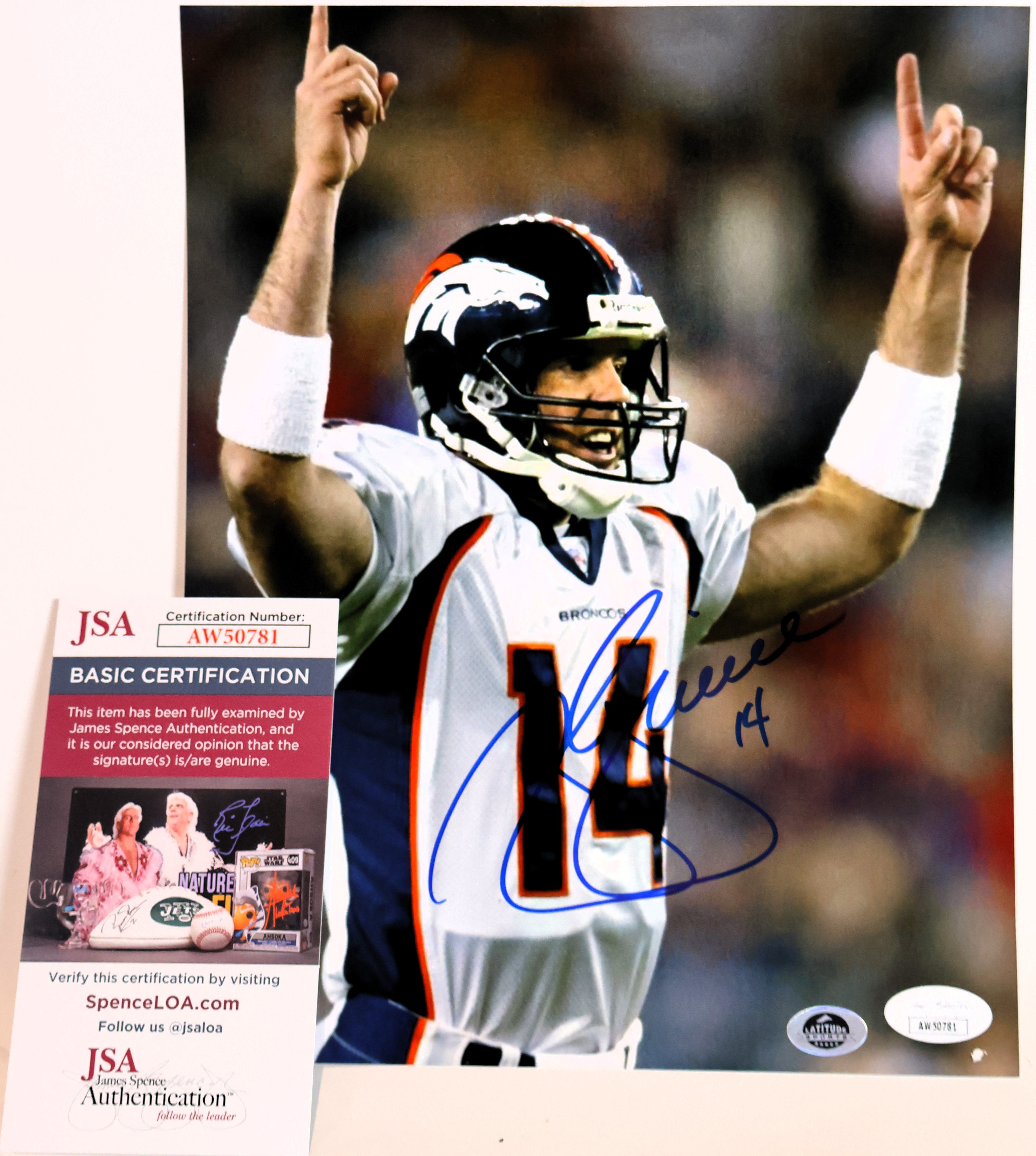 Brian Griese Denver Broncos Autographed 8x10 Photograph (James Spence COA)