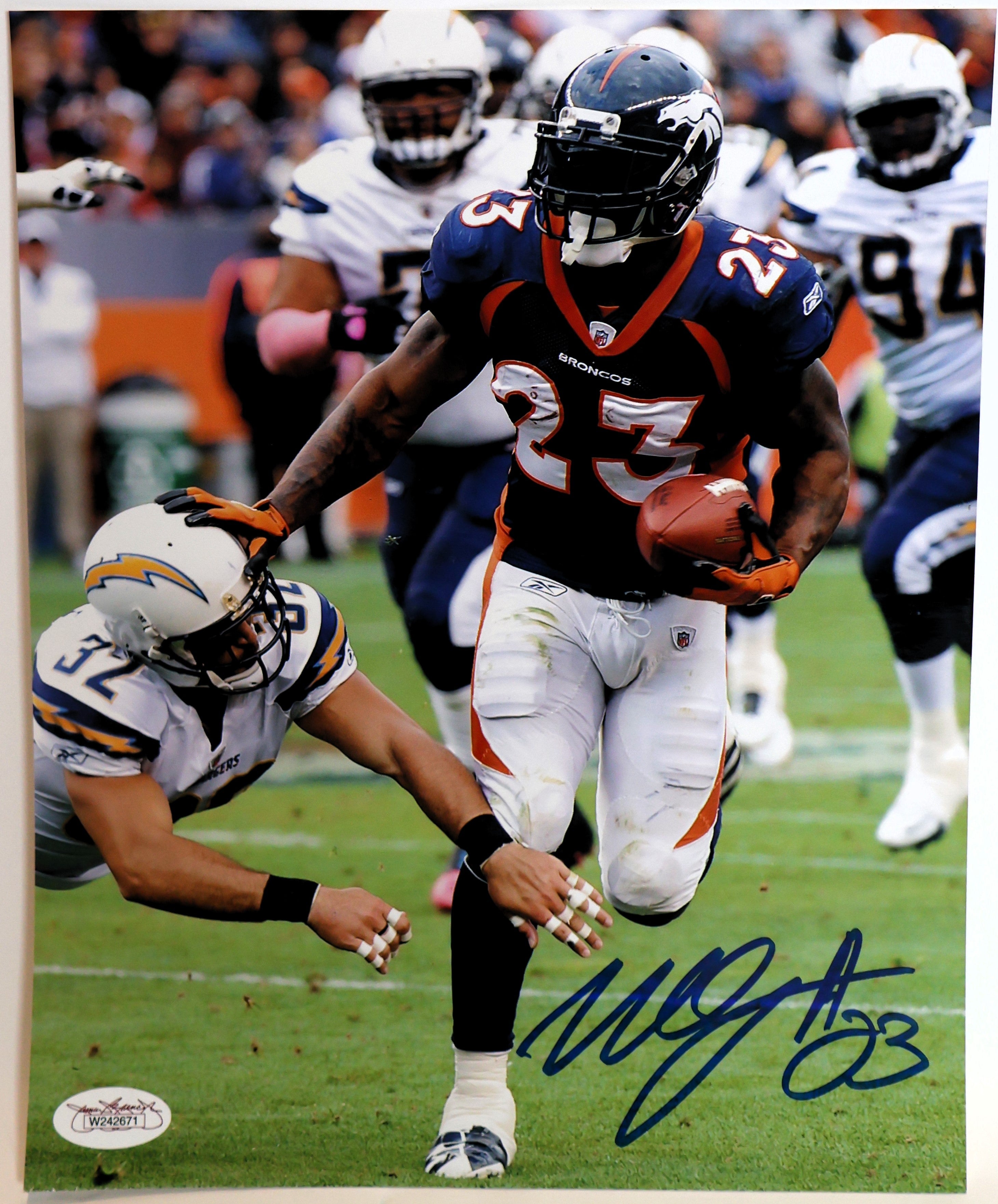 Willis McGahee Autographed 8x10 Photograph (James Spence COA)