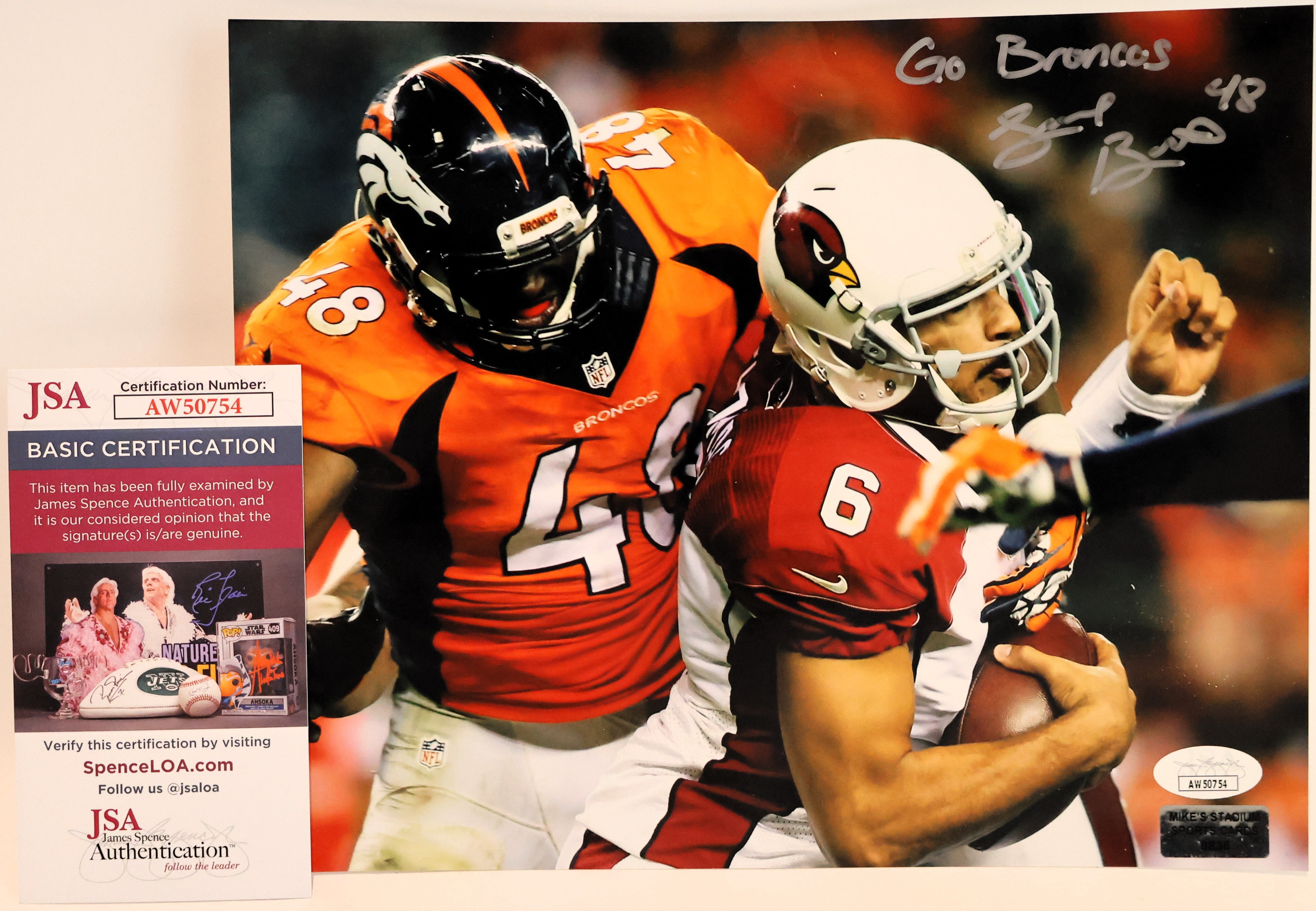 Justin Simmons Autographed 8x10 Photograph (James Spence COA)