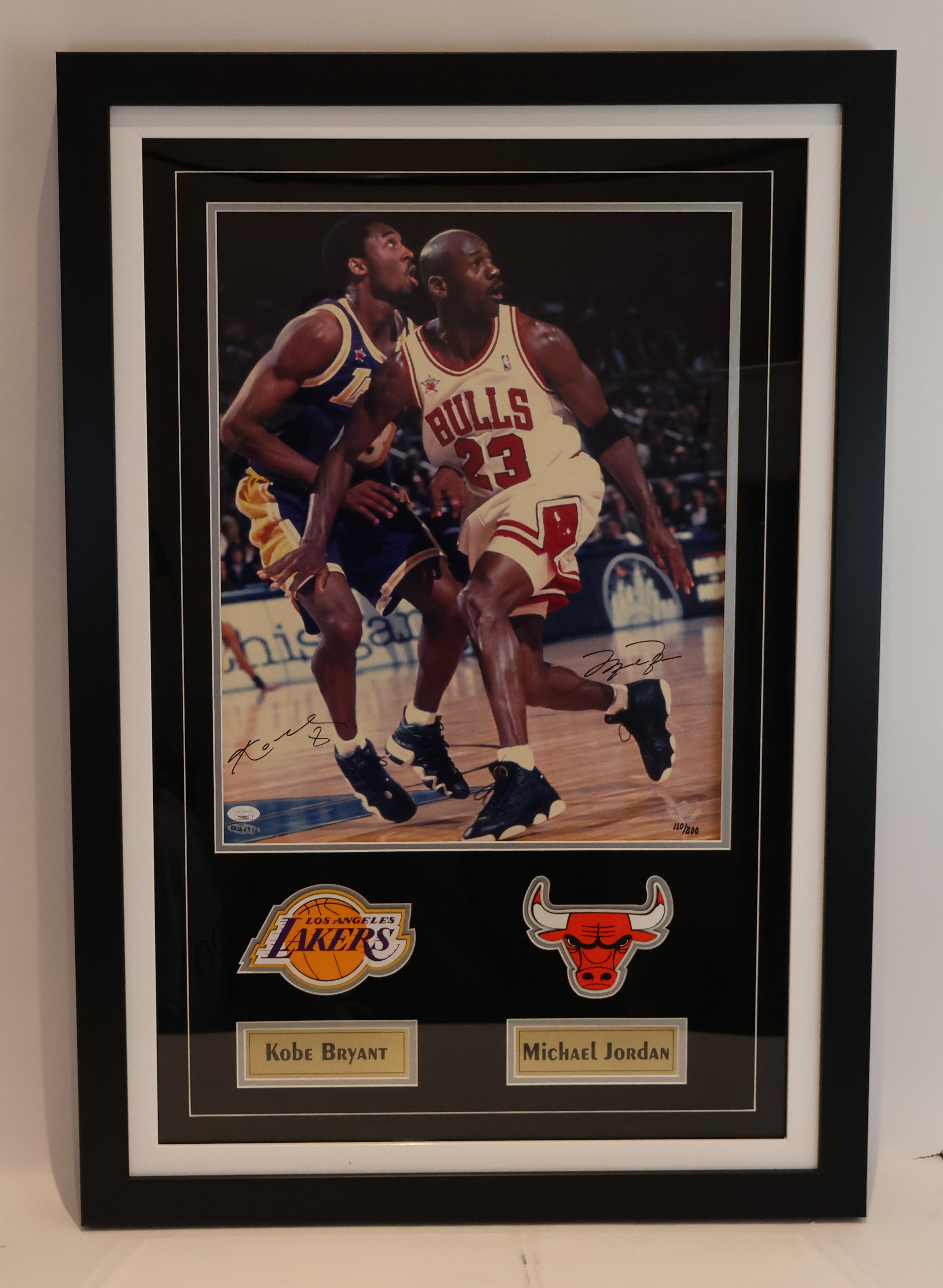 Michael Jordan/Kobe Bryant Dual-Autographed 16x20 Deluxe 24"x35.5" UDA COA