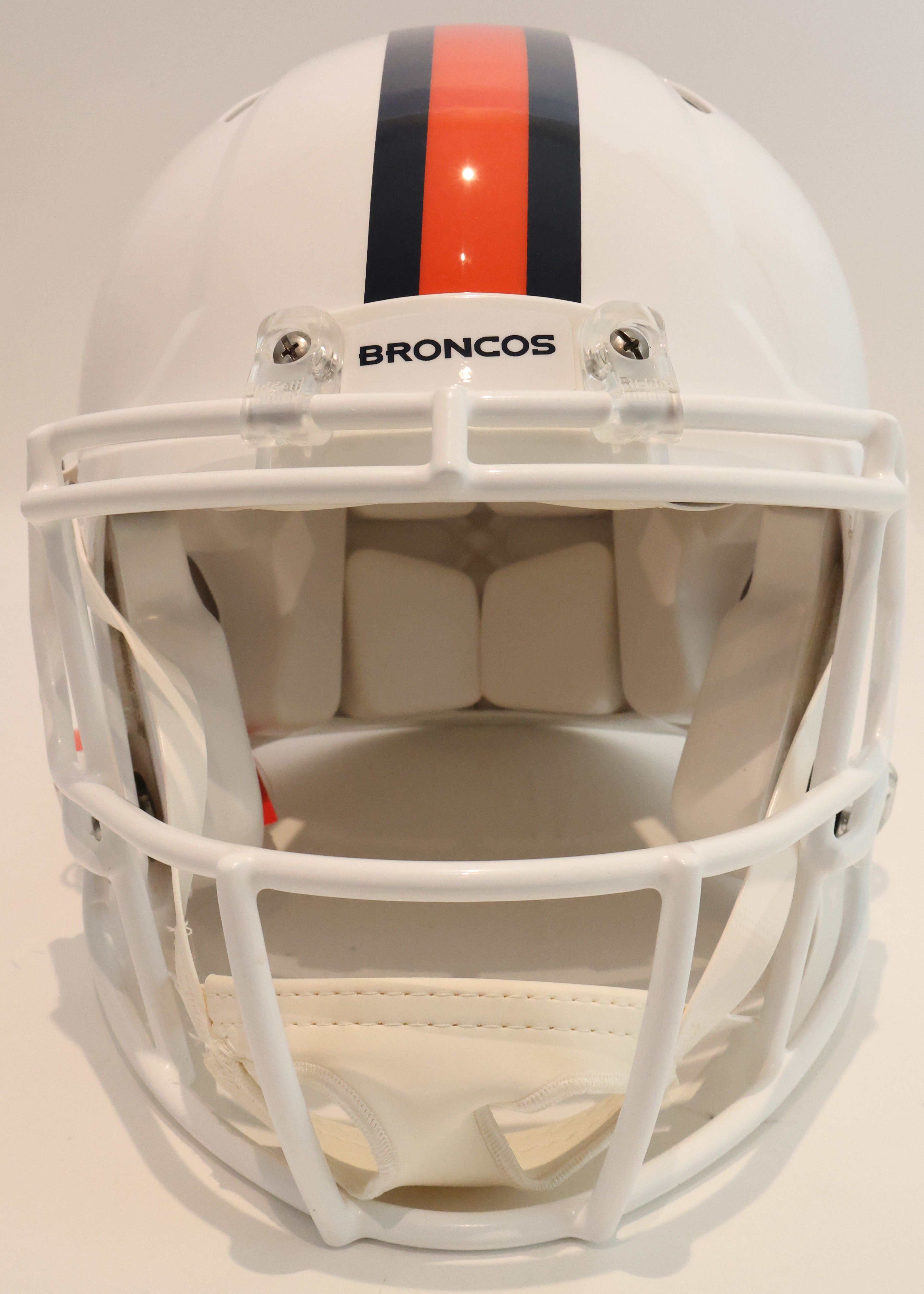 John Elway Autographed Denver Broncos White Snowcapped Pro Helmet Beckett COA