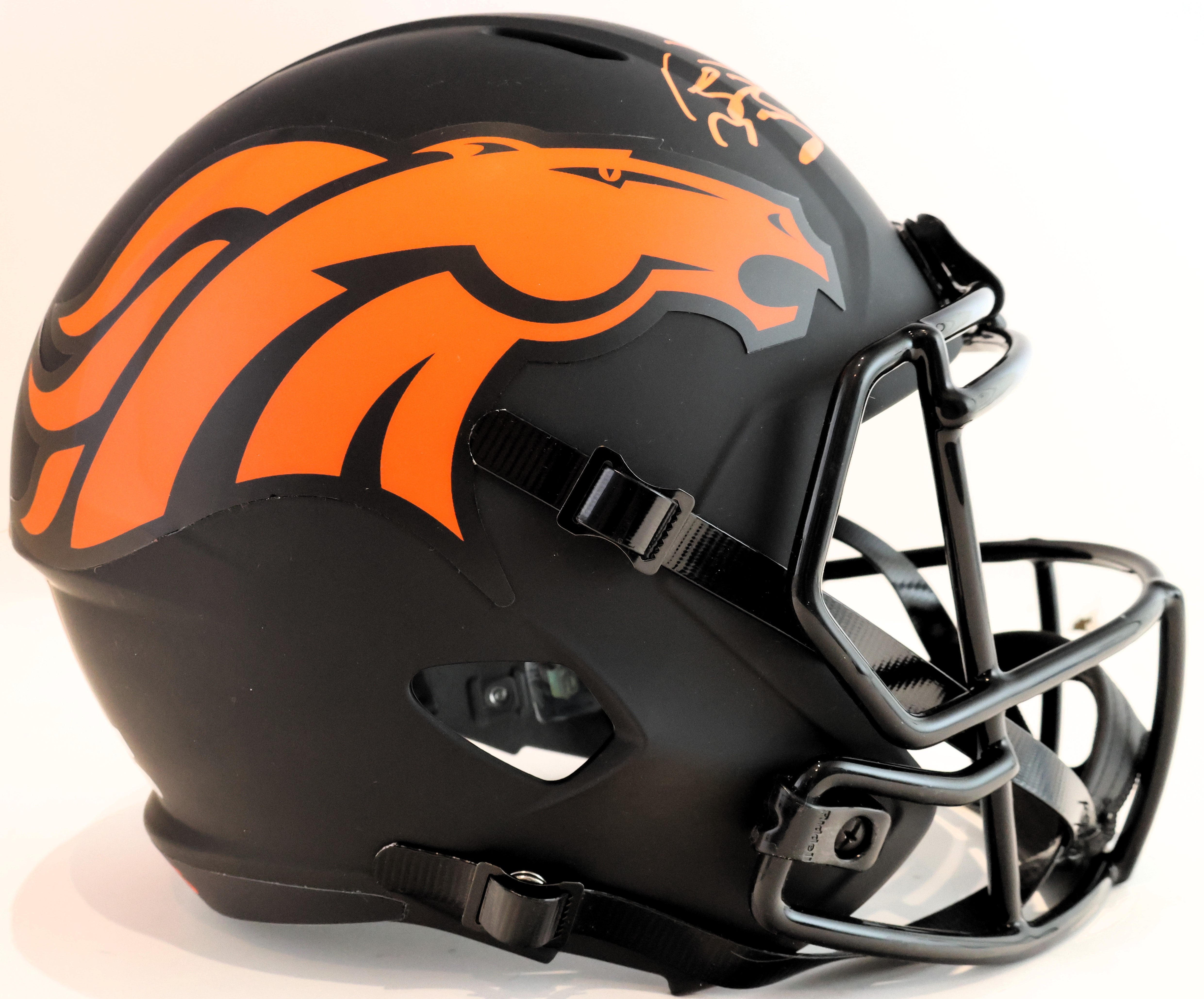 Peyton Manning Broncos Eclipse Replica Speed Helmet Fanatics COA