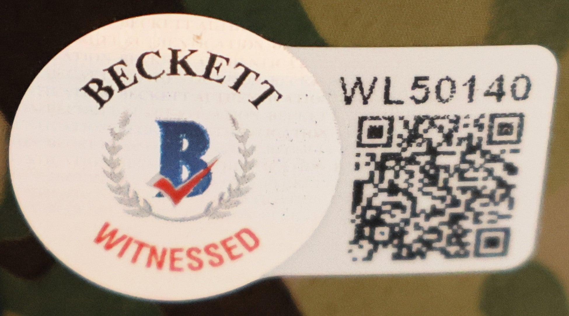 John Elway Replica Camo Helmet Beckett COA