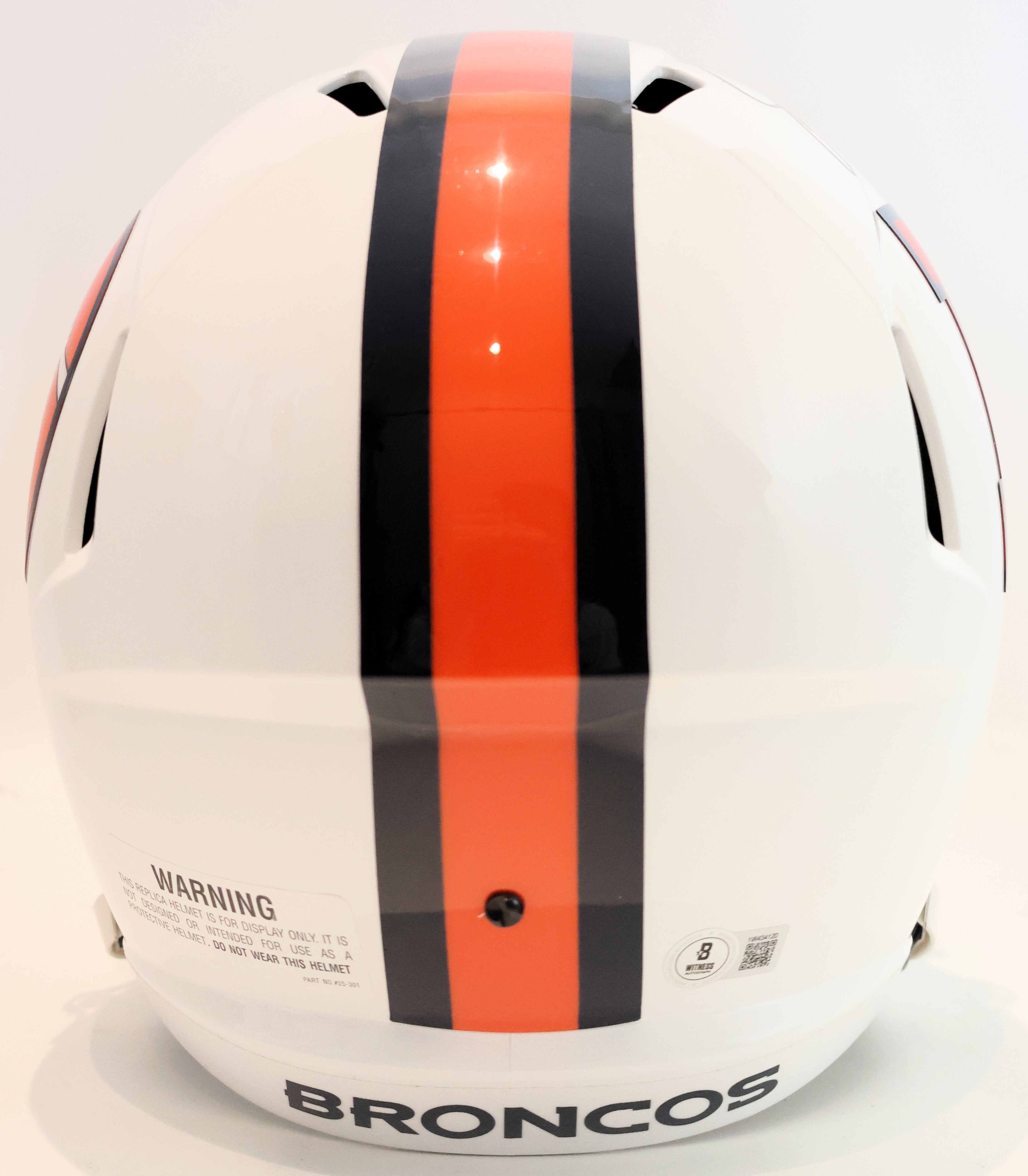 John Elway Autographed Snowcapped Replica Speed Helmet Beckett COA - Latitude Sports Marketing