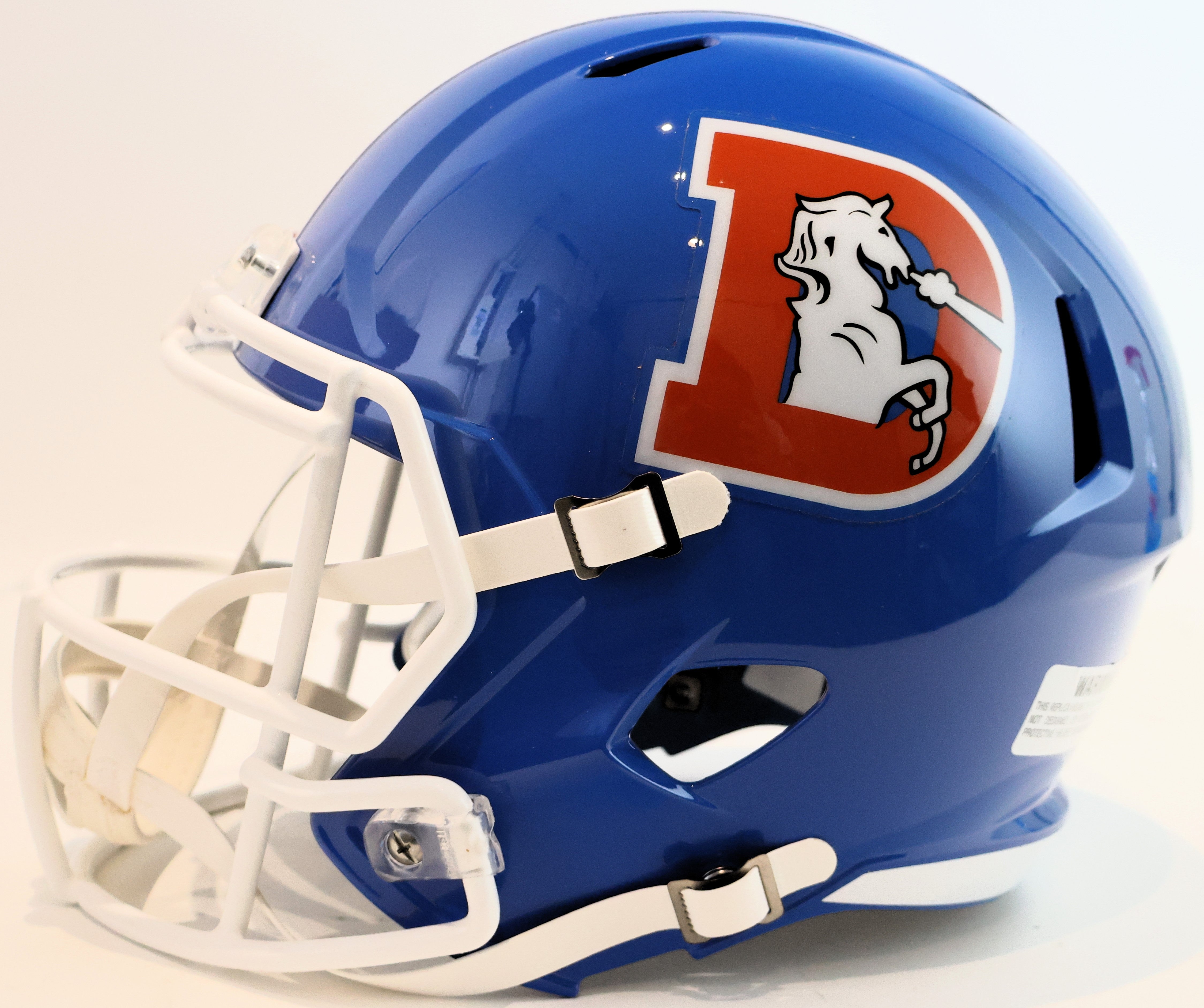 Simon Fletcher and Karl Mecklenburg Denver "D" Replica Helmet Inscribed "ROF '16" and "ROF 2001" James Spence COA