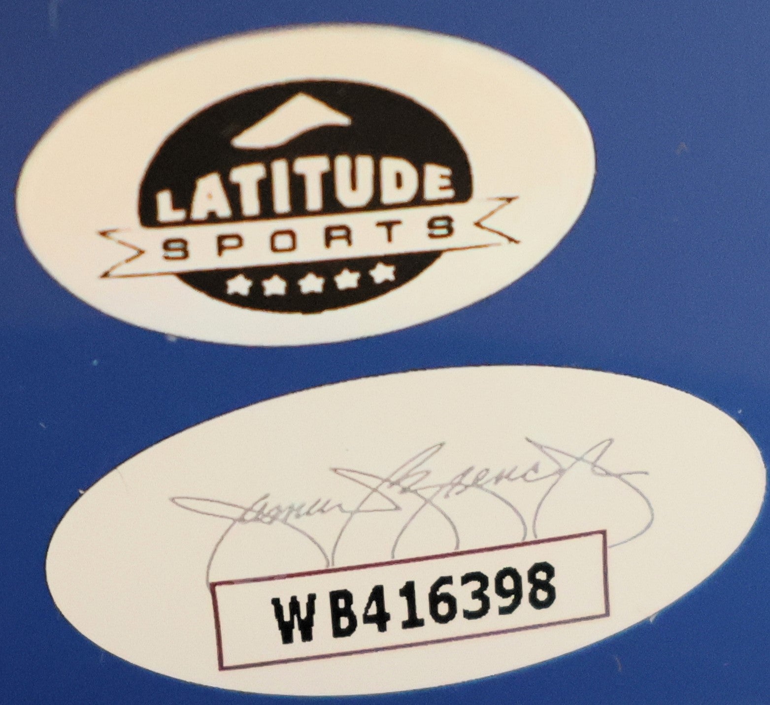 Simon Fletcher and Karl Mecklenburg Denver "D" Replica Helmet Inscribed "ROF '16" and "ROF 2001" James Spence COA