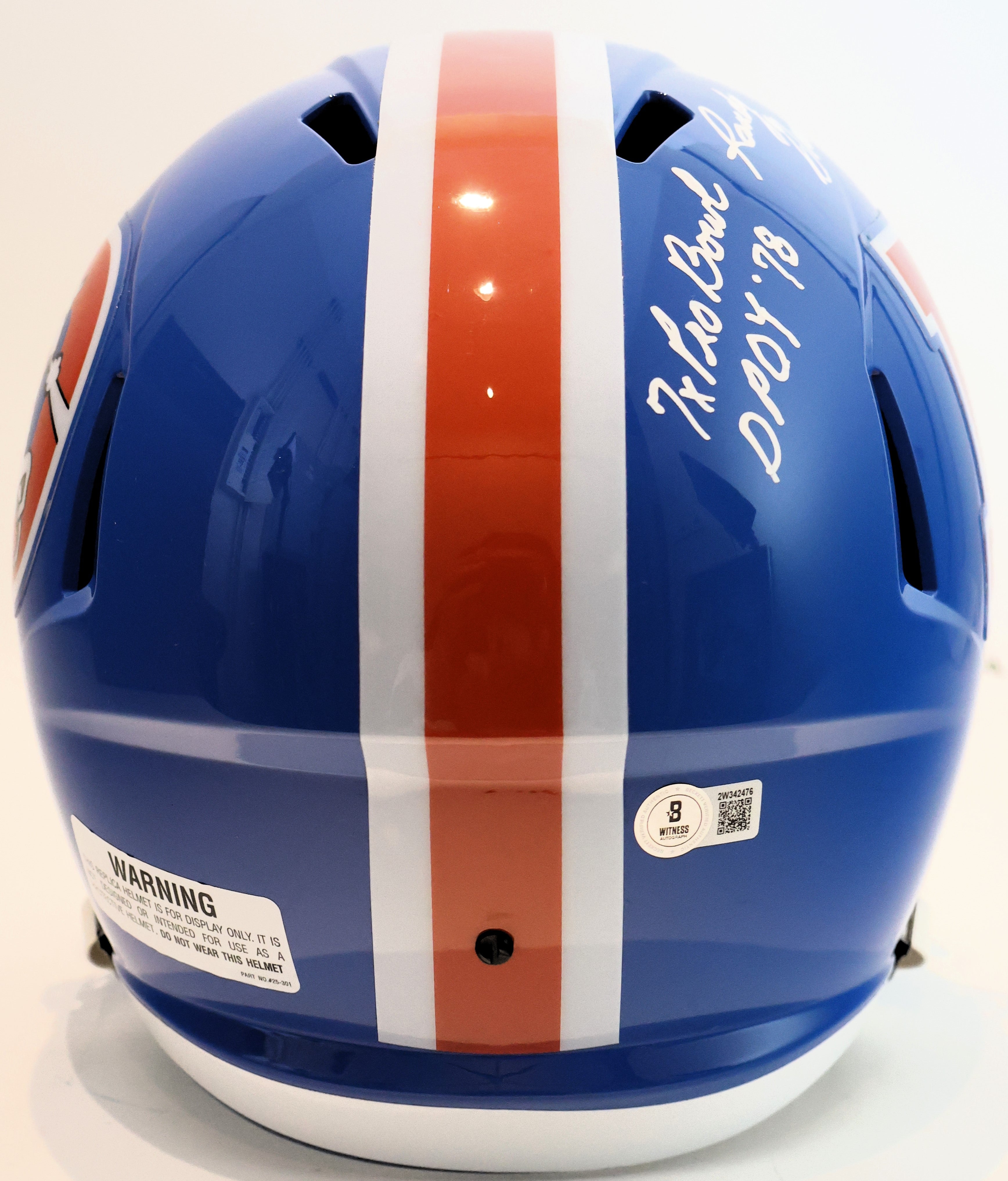 Randy Gradishar Replica Speed Helmet Inscribed "7x Pro Bowl", "DPOY '78", "HOF '24", and "Orange Crush" Beckett COA