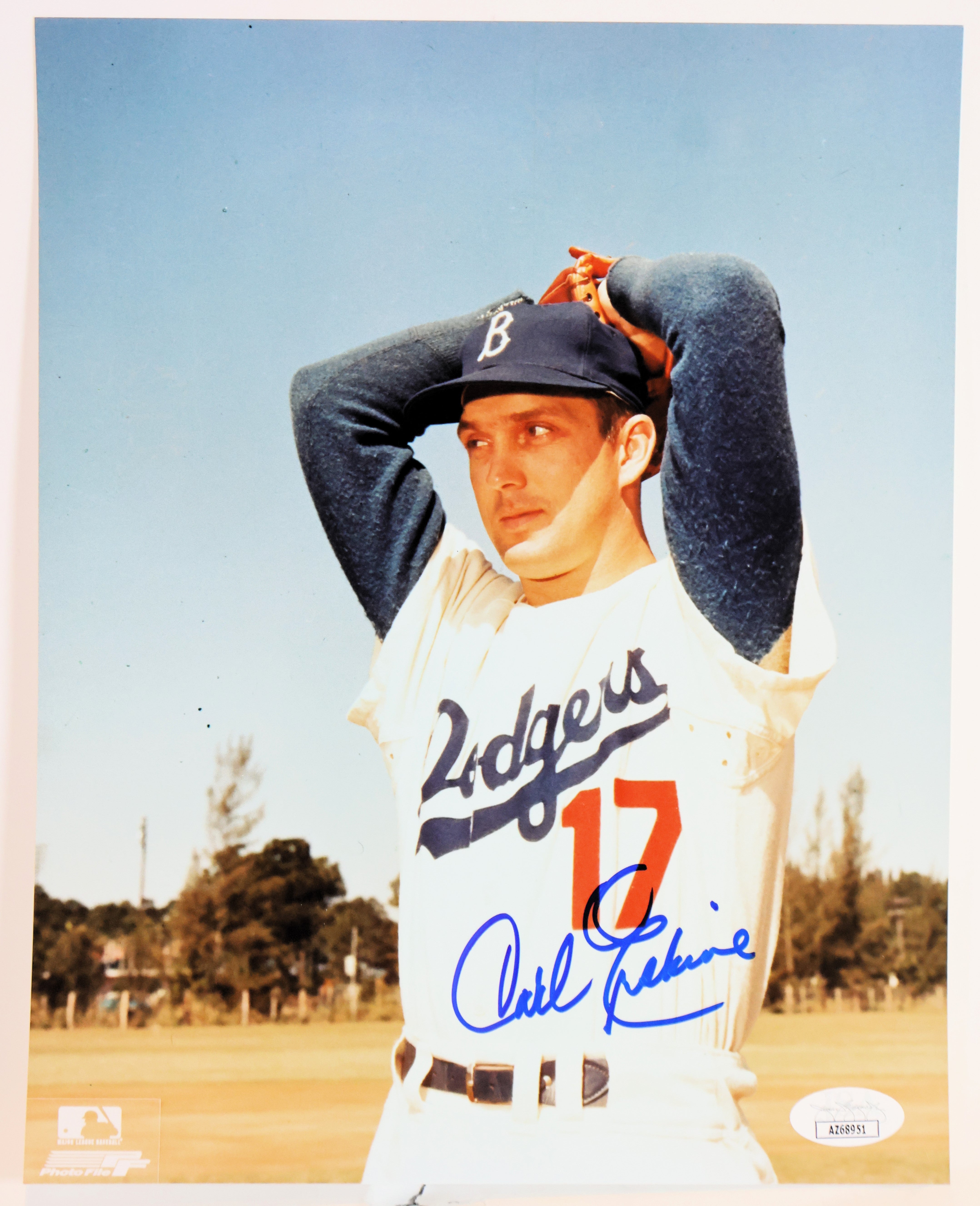 Carl Erskine Autographed 8x10 Photograph (JSA COA)