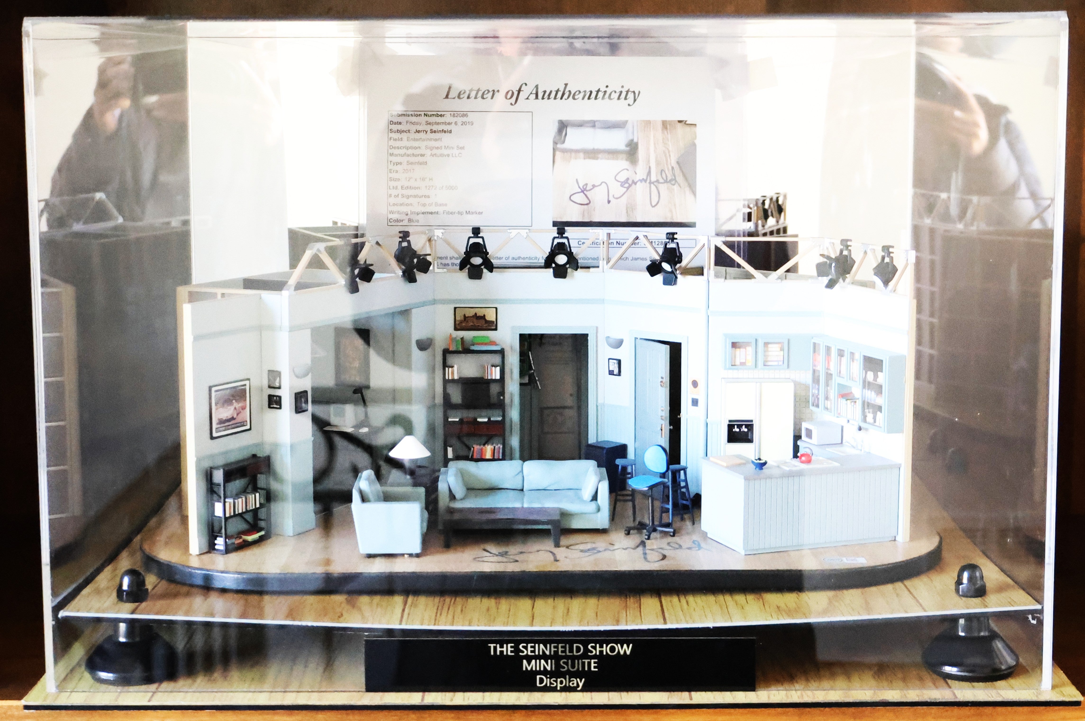 Seinfeld Signed Replica Apartment Set With Funko signed by "Soup Nazi" (JSA)