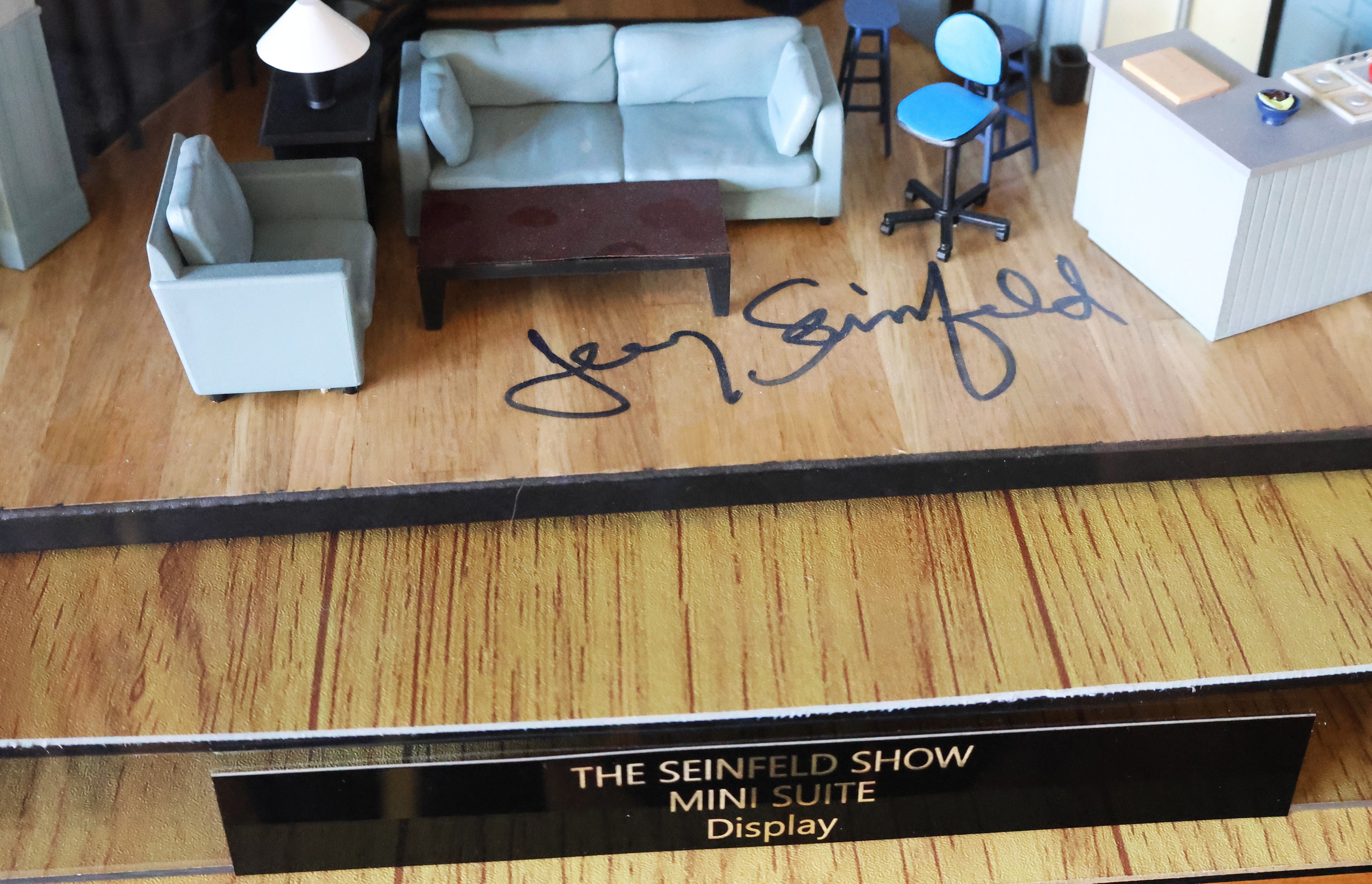 Seinfeld Signed Replica Apartment Set With Funko signed by "Soup Nazi" (JSA)