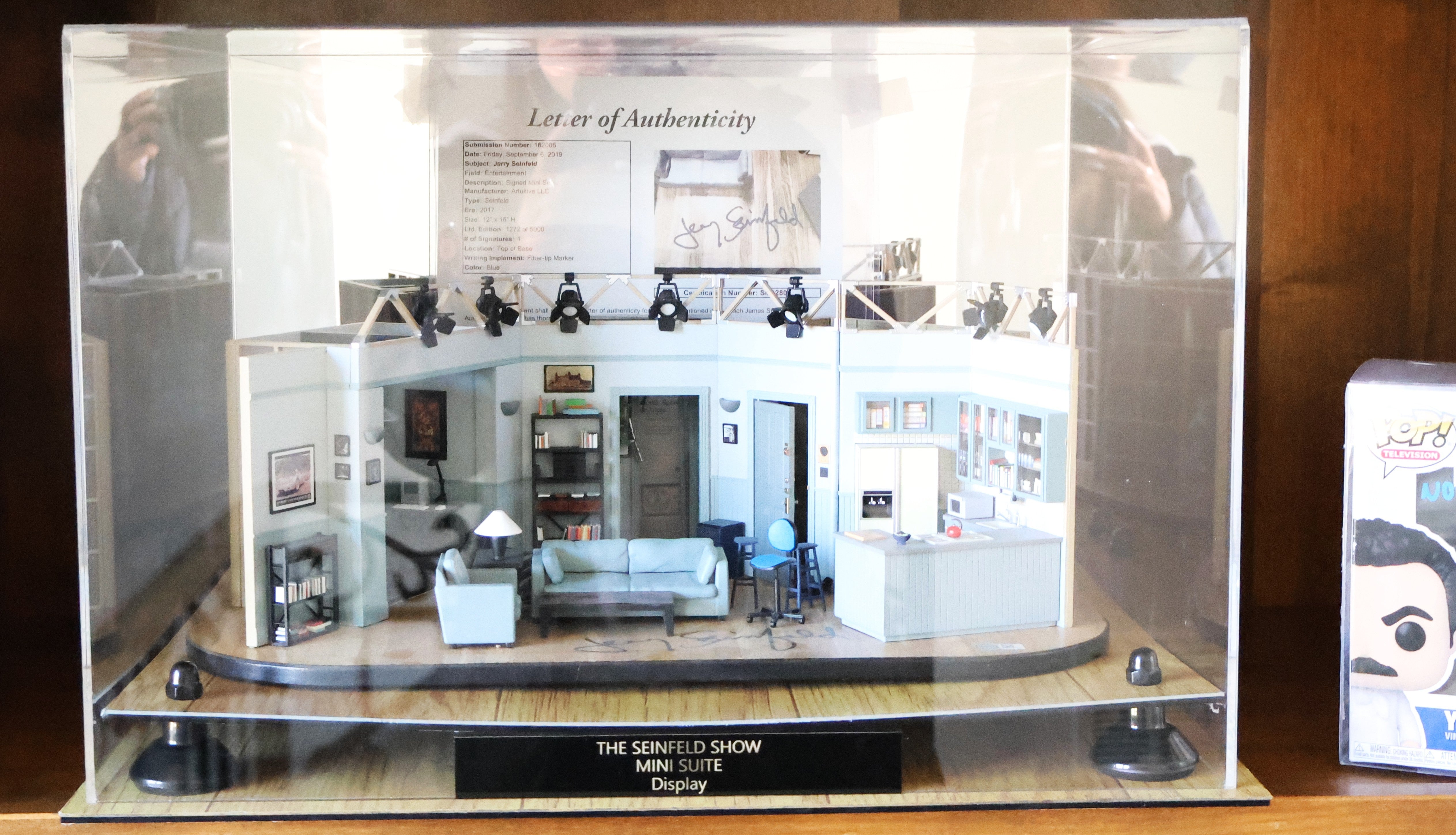 Seinfeld Signed Replica Apartment Set With Funko signed by "Soup Nazi" (JSA)