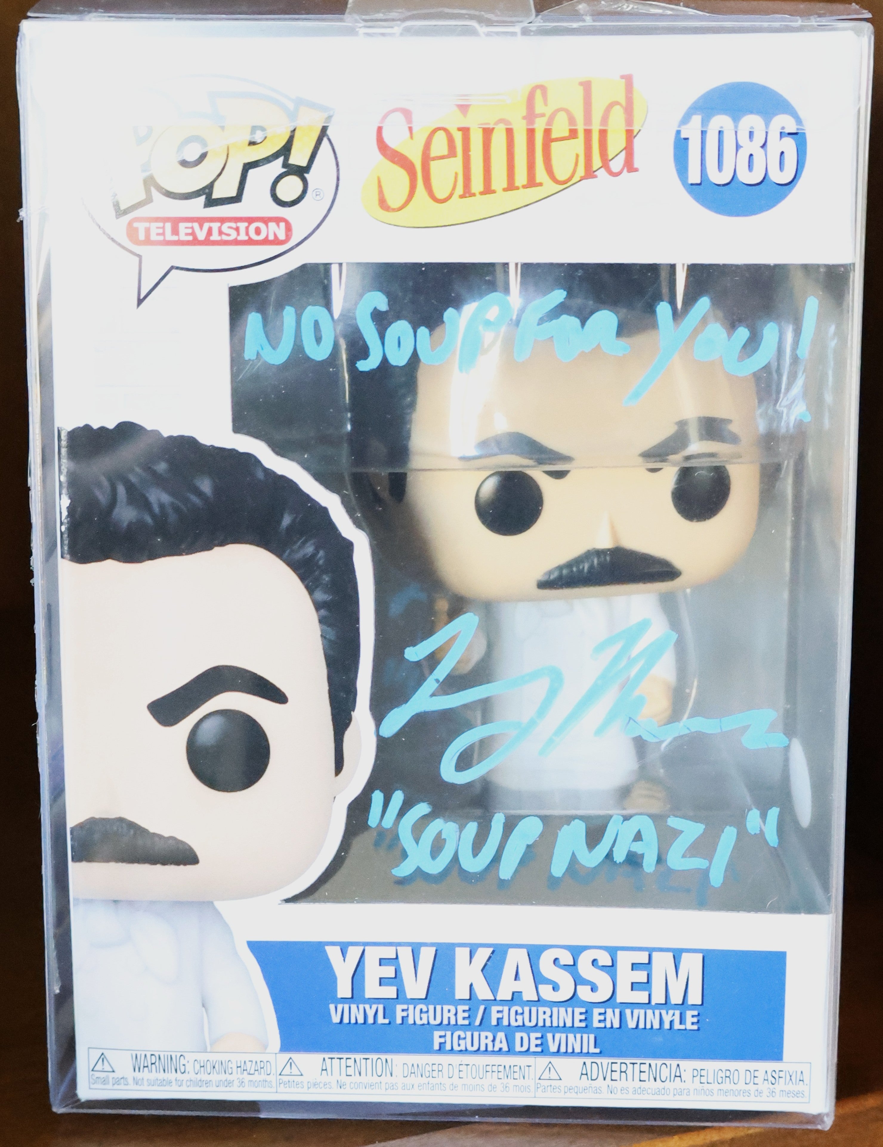 Seinfeld Signed Replica Apartment Set With Funko signed by "Soup Nazi" (JSA)