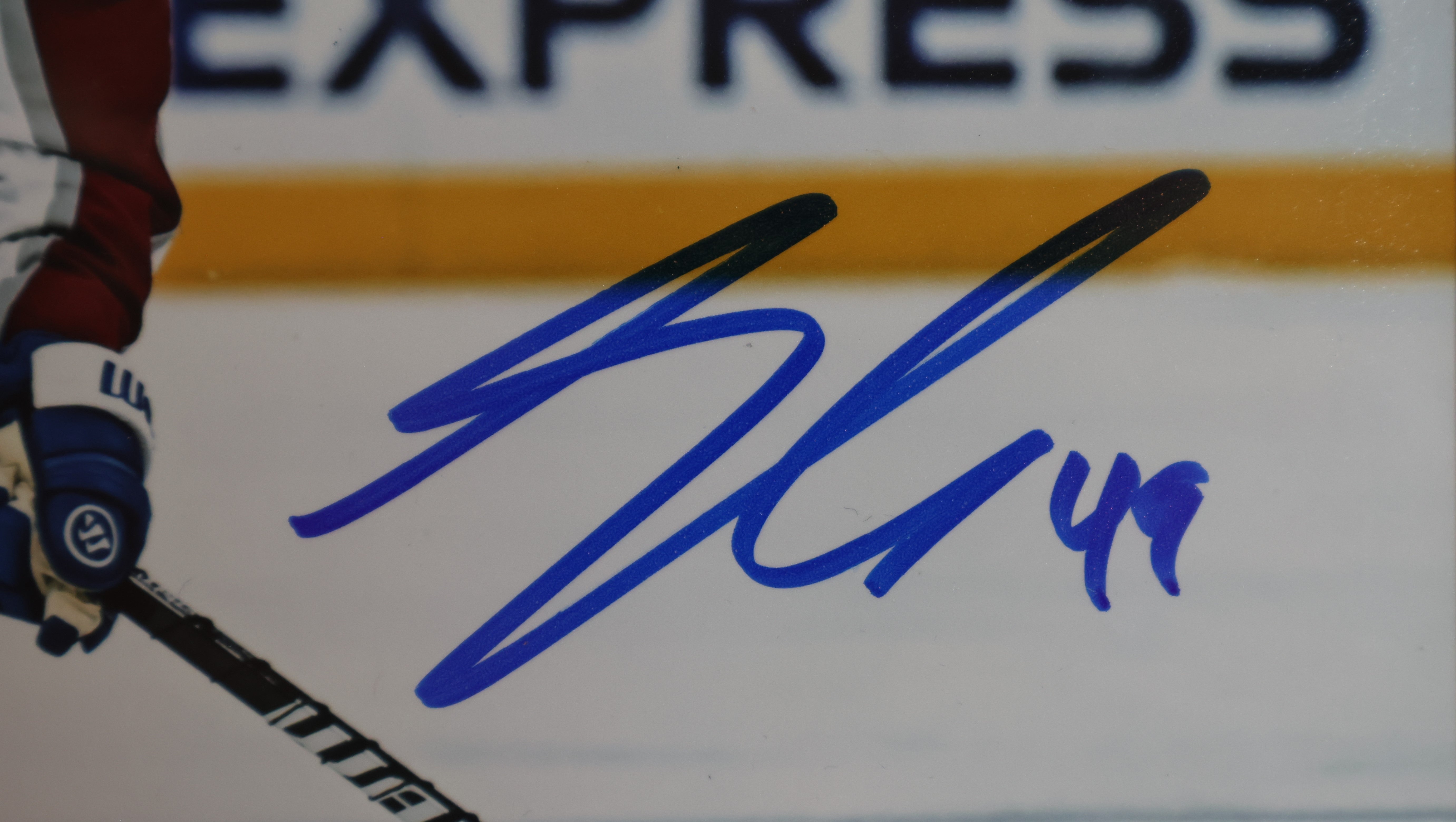 Sam Girard Autographed 8x10 Avalanche Action Photo w/Plaque