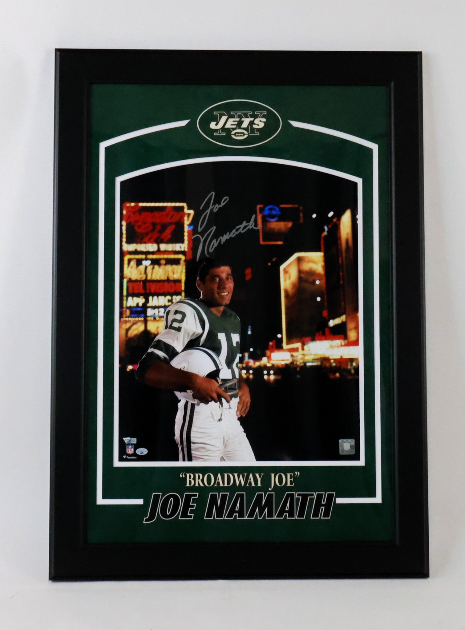 Joe Namath New York Jets Autographed 16"x20" - Latitude Sports Marketing