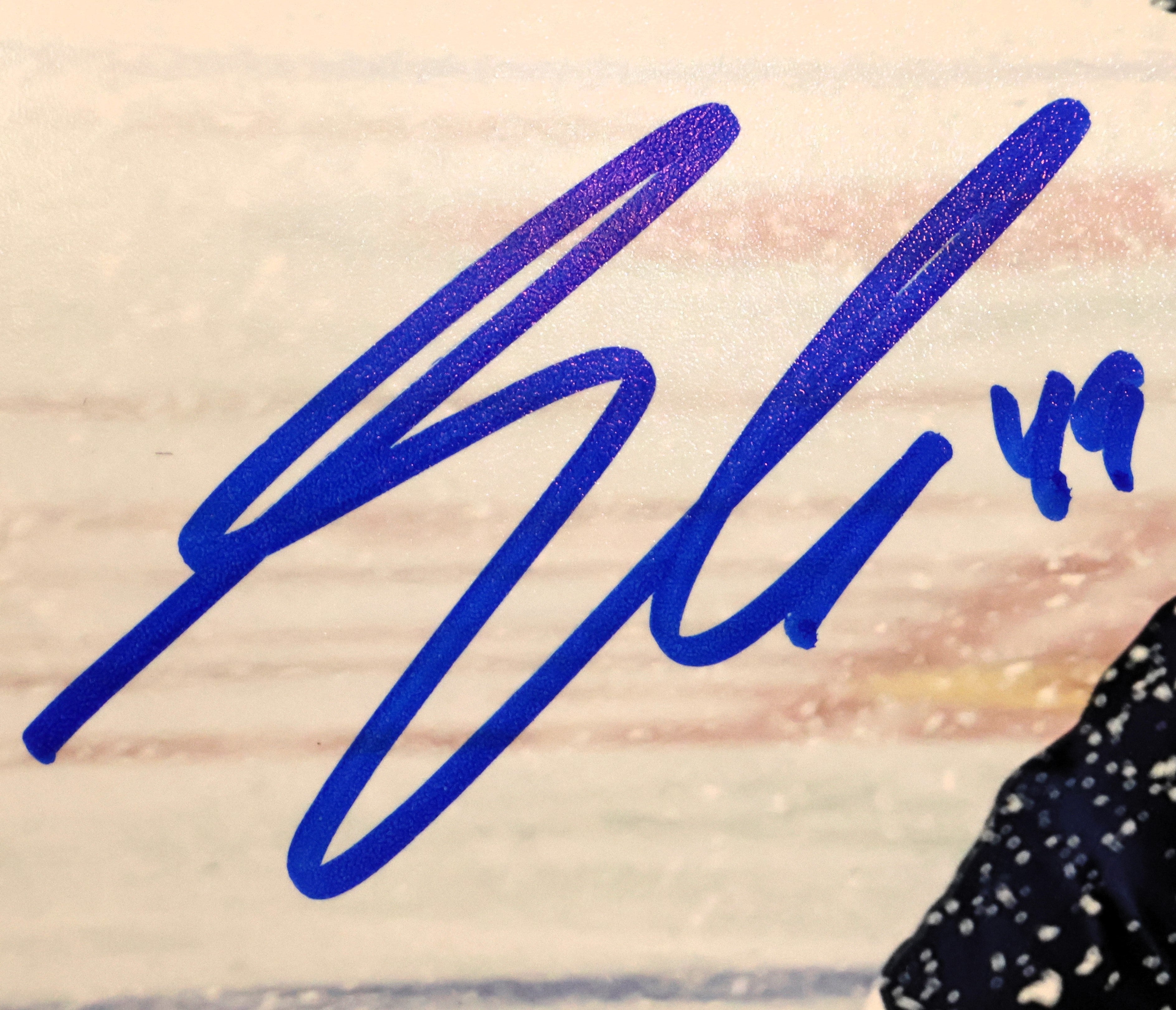 Samuel Girard Autographed Action 8x10 Photo Navy Uniform LSM COA