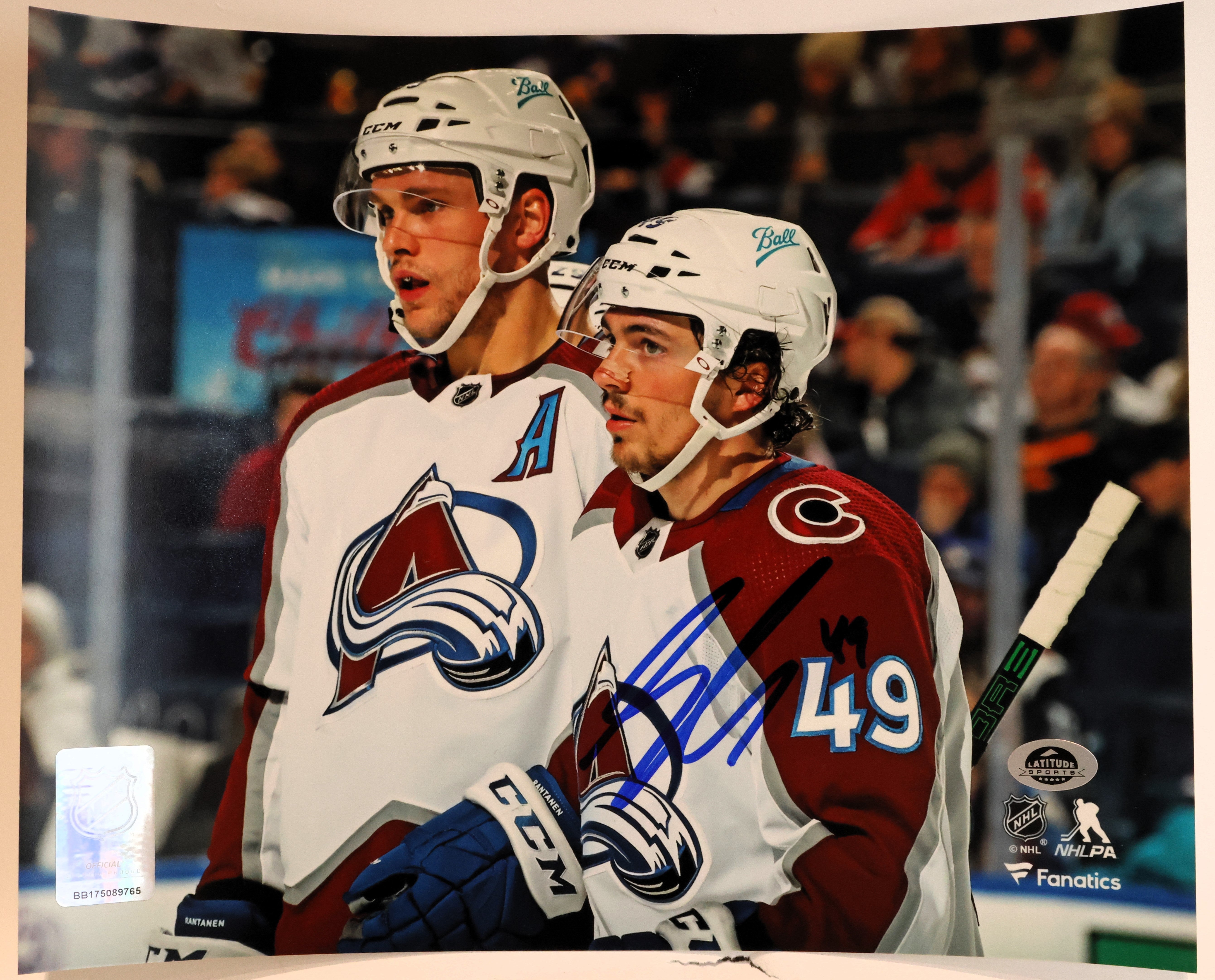 Samuel Girard Autographed 8x10 Photo with Mikko Rantanen LSM COA