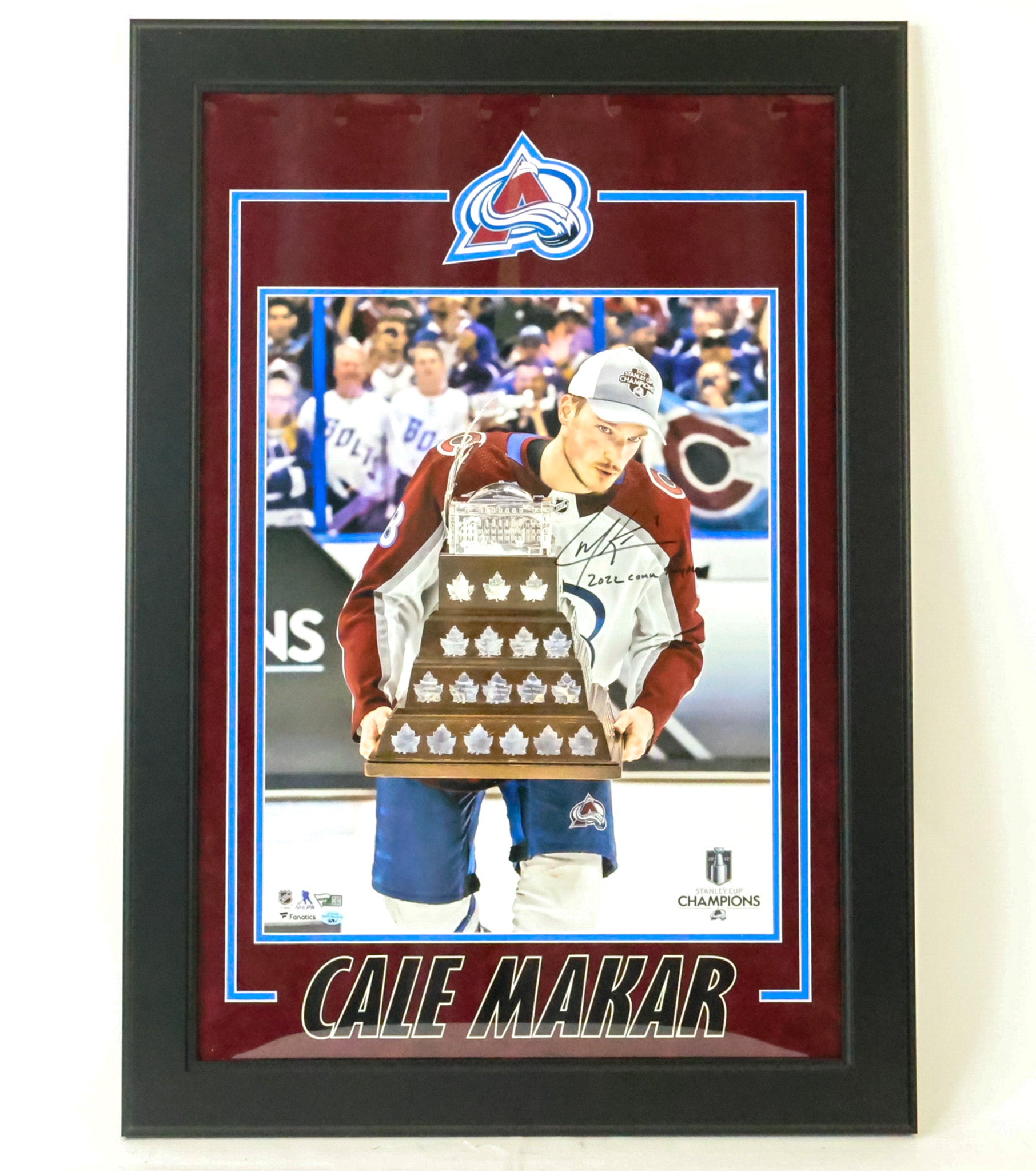 Cale Makar Colorado Avalanche Autographed 16"x20" Framed Photo - Latitude Sports Marketing