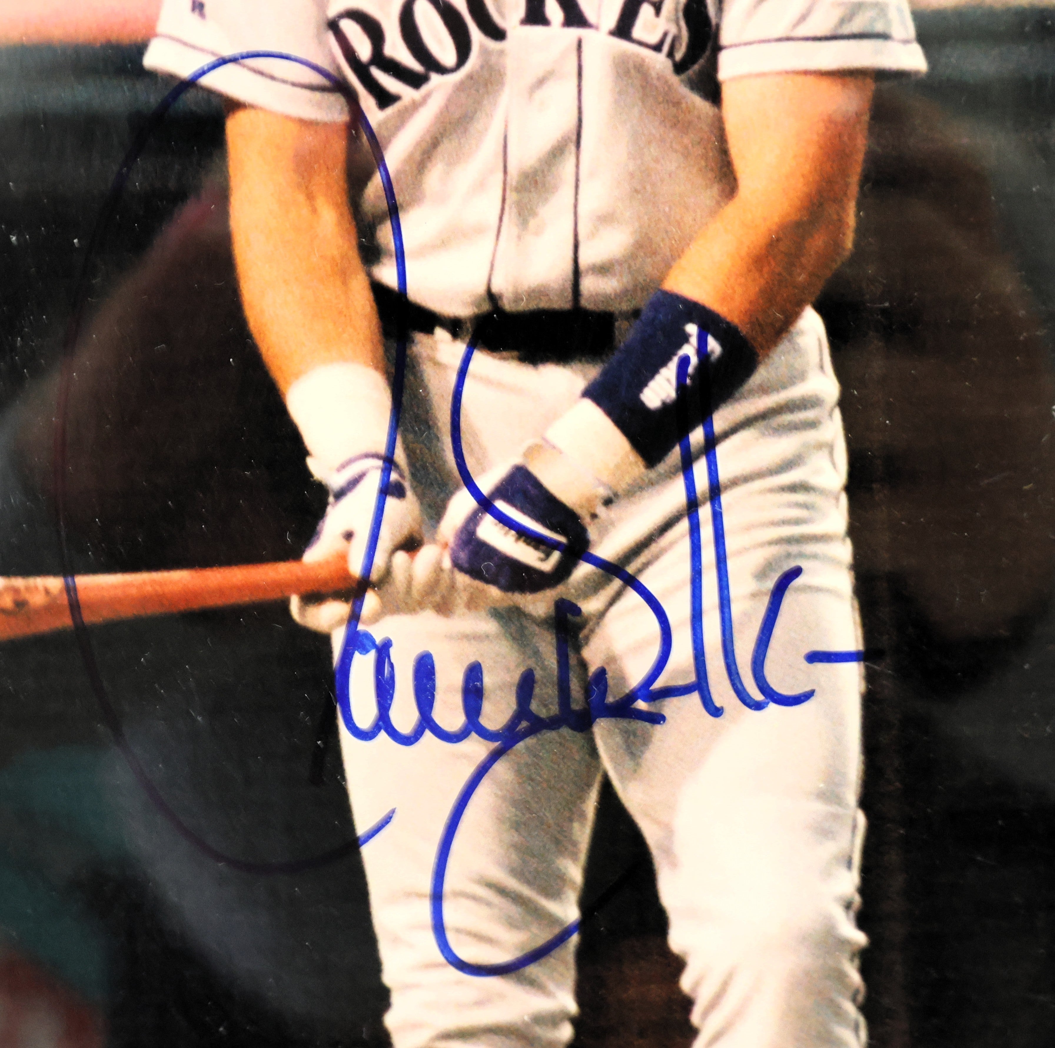 Larry Walker Autographed 8x10 Photo with Plaque JSA COA - Latitude Sports Marketing