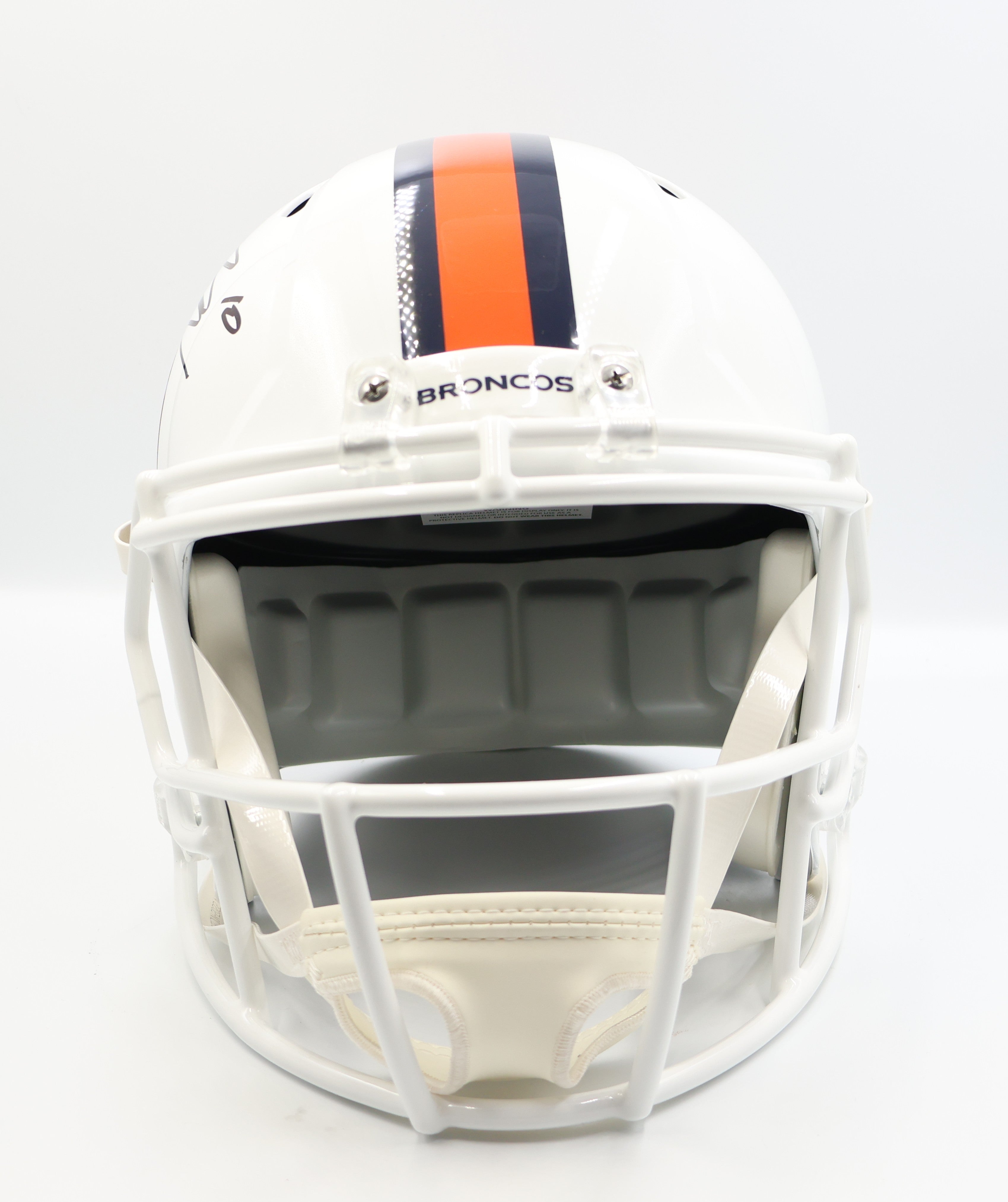 Bo Nix Autographed /Inscribed "Go Broncos" Snowcapped Replica Speed Helmet