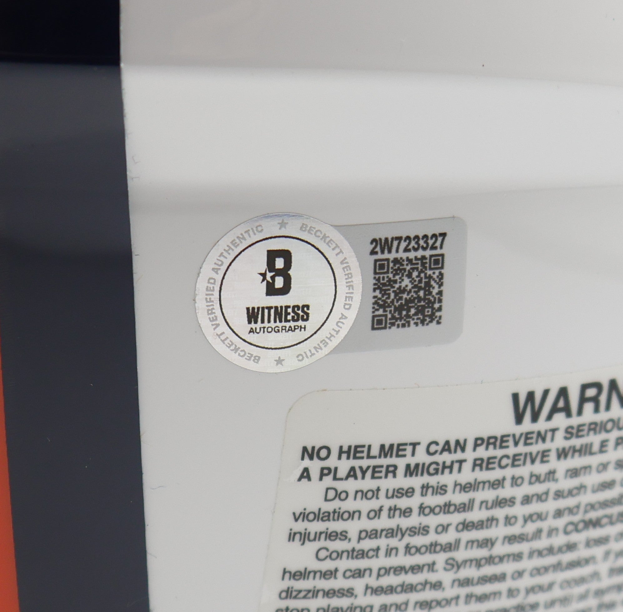 Bo Nix Autographed /Inscribed "Go Broncos" Snowcapped Replica Speed Helmet