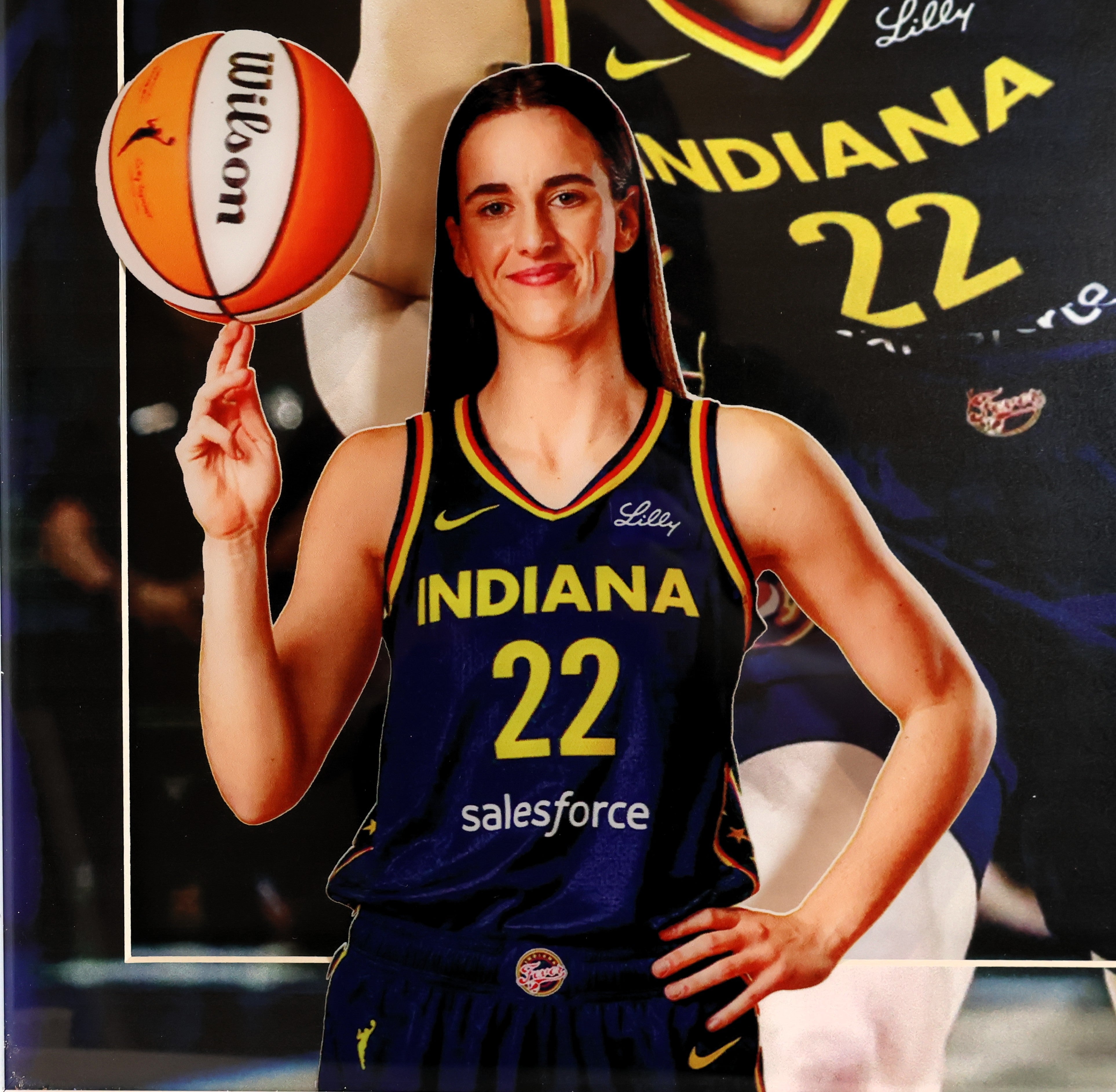 Caitlin Clark Framed Photo 22x22 with Laser Signature (Charity) - Latitude Sports Marketing