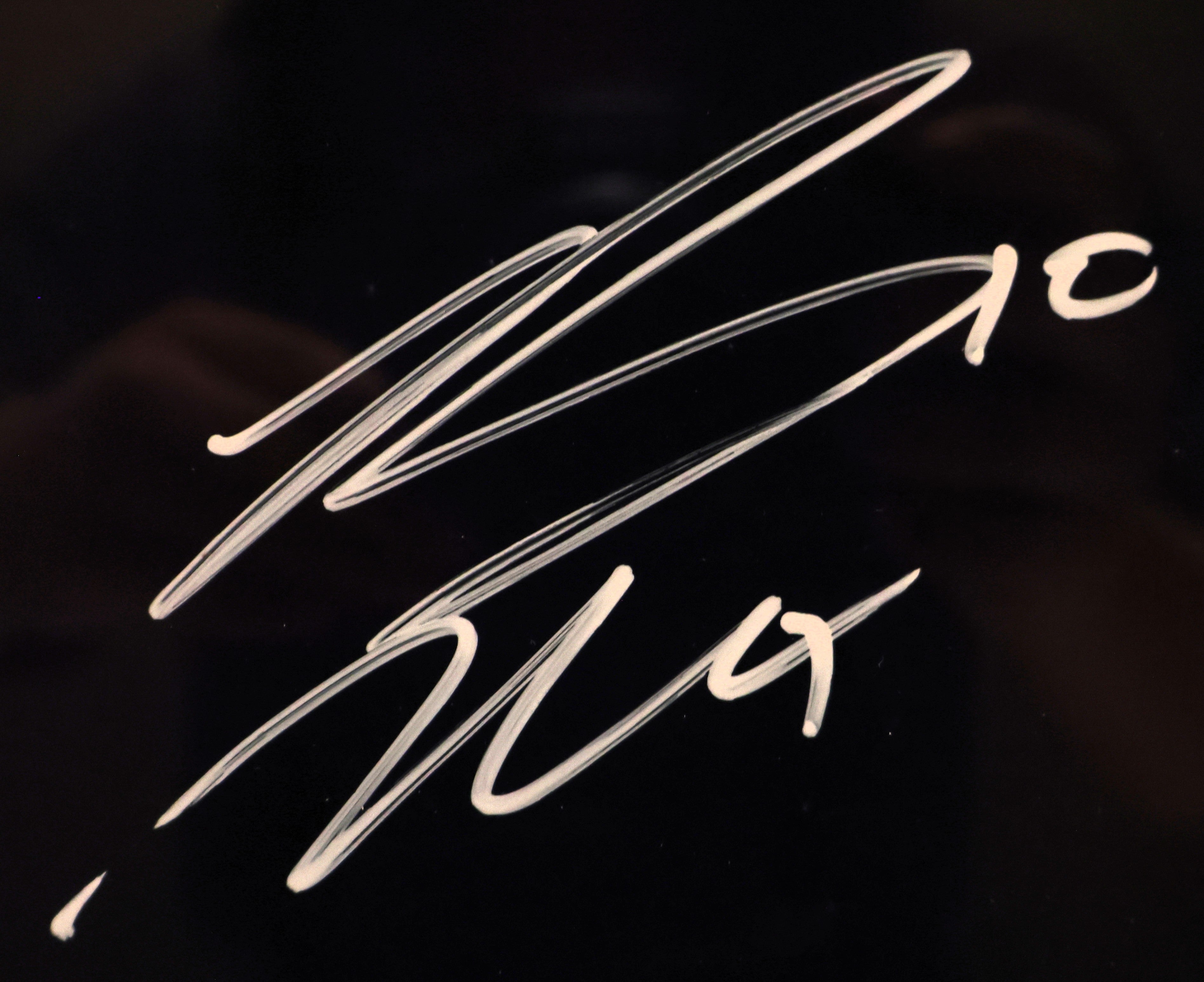 Bo Nix Autographed Denver Broncos 16x20 Photo (25"W x 31"H Frame) Beckett COA