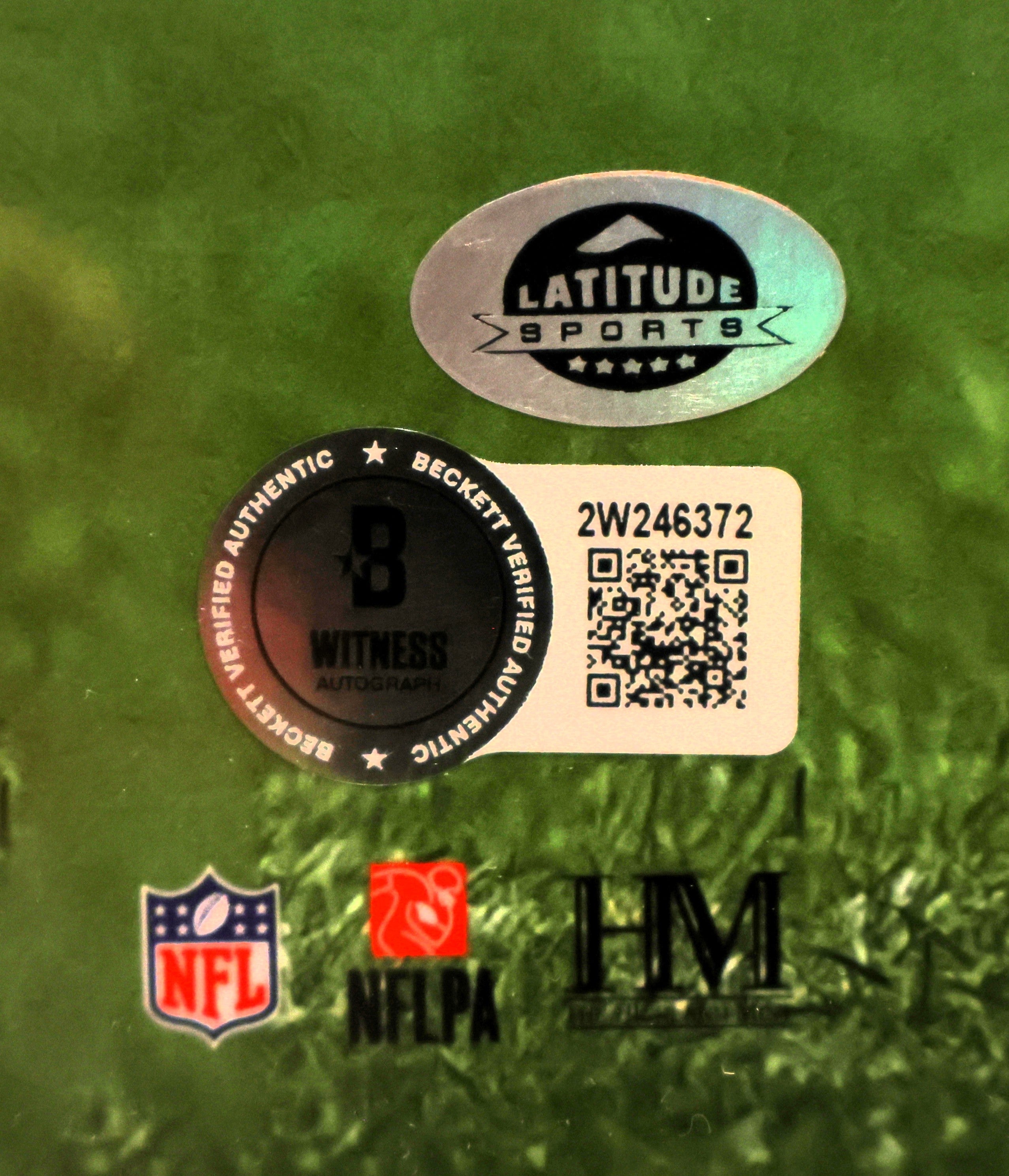 Bo Nix Autographed Denver Broncos 16x20 Photo (25"W x 31"H Frame) Beckett COA