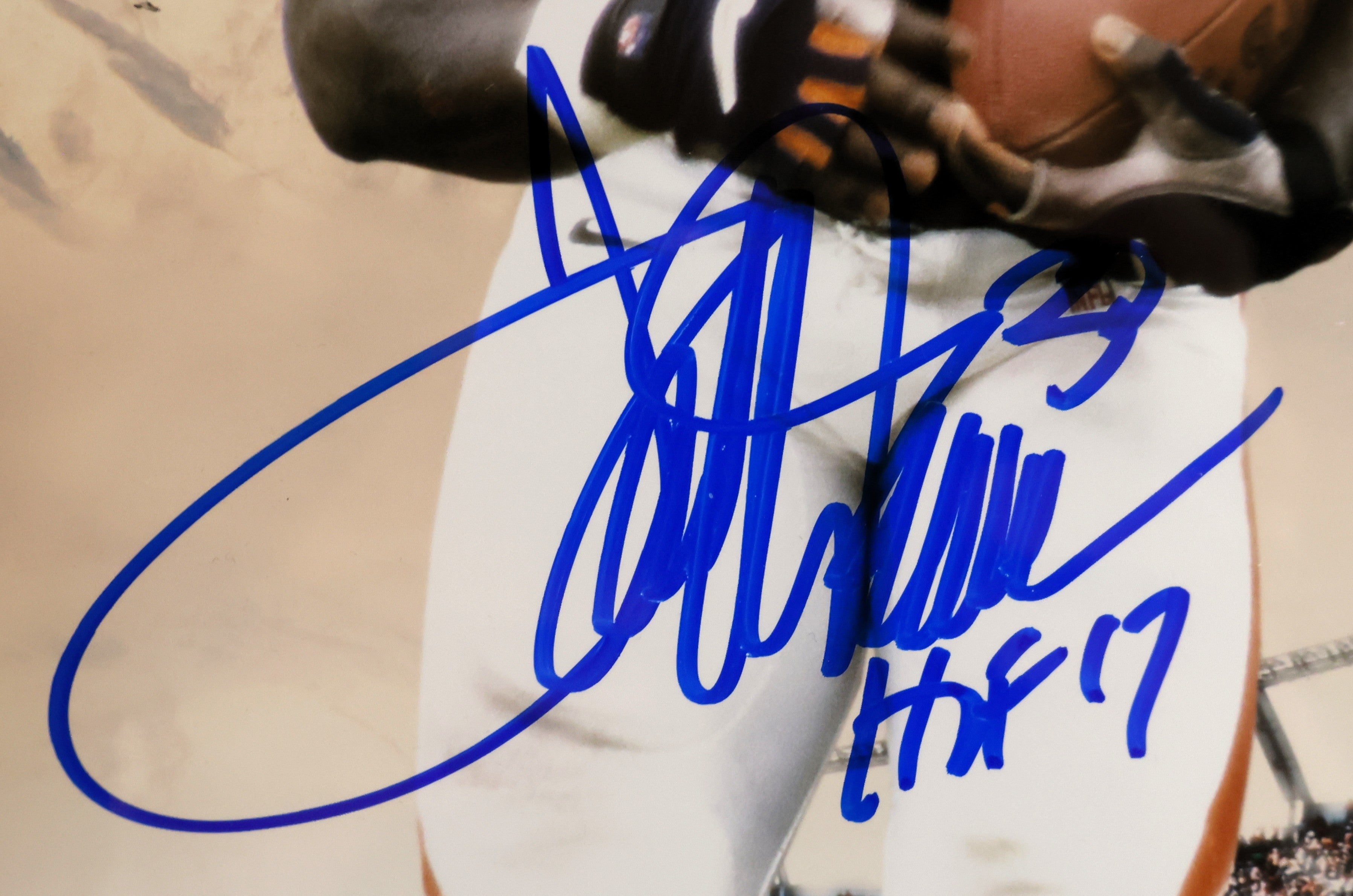 Floyd Little & Terrell Davis Autographed Legends 16x20 Photo DLX Framed Beckett COA - Latitude Sports Marketing