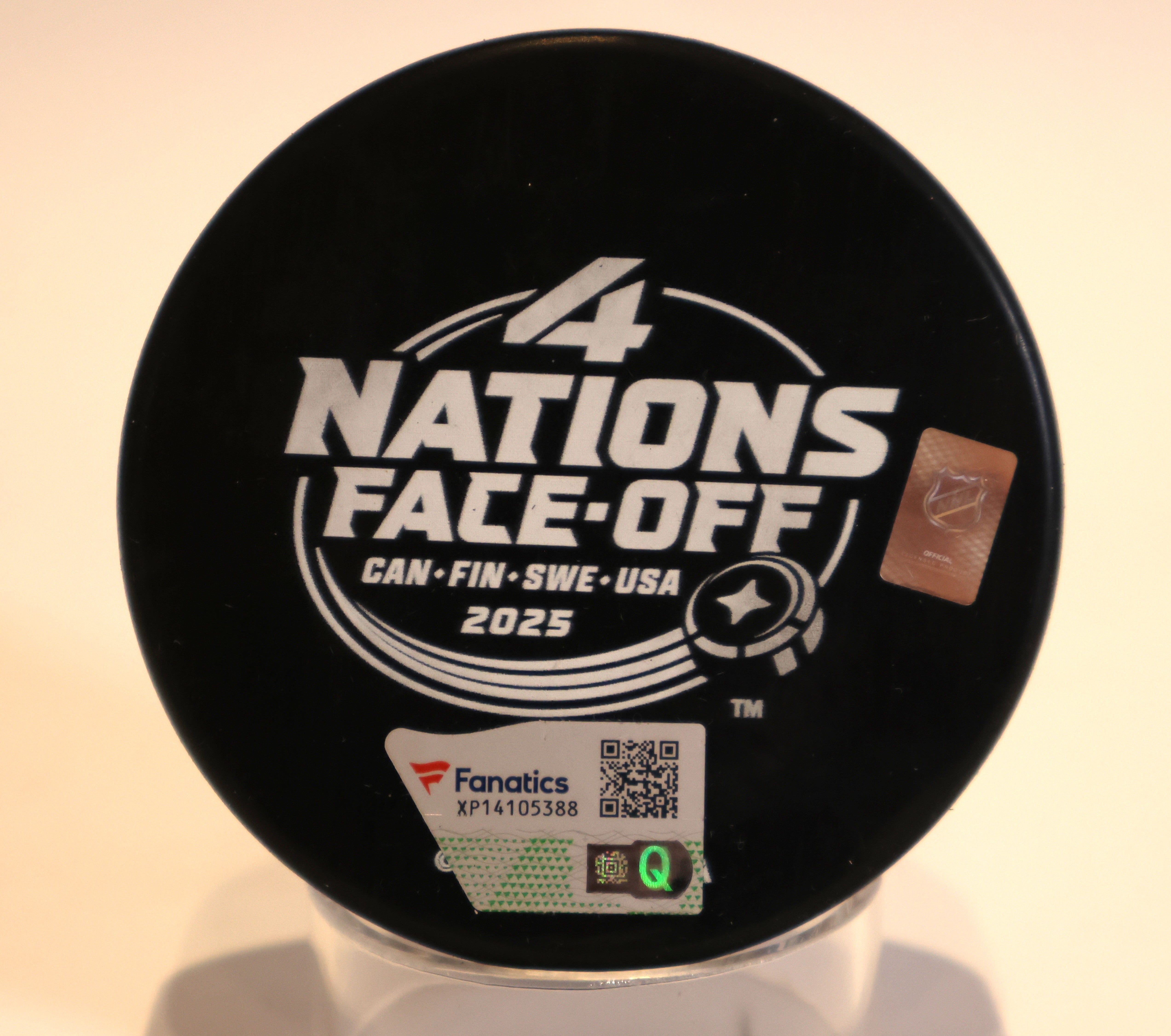 Cale Makar Autographed Puck - Team Canada 4 Nations Faceoff 2025 Fanatics COA