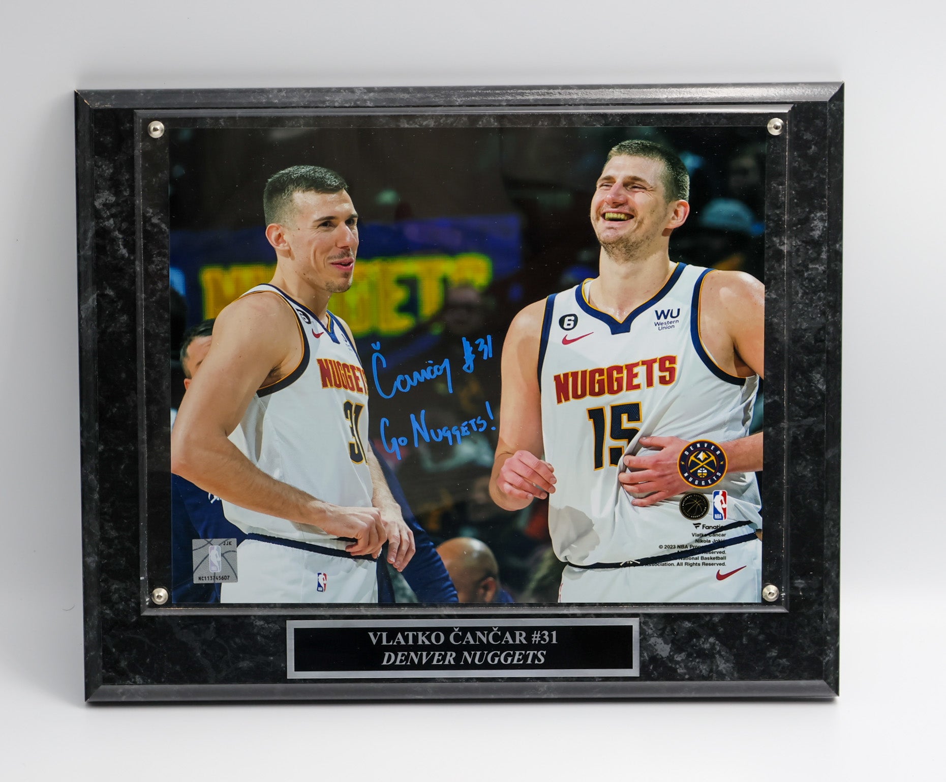 Vlatko Cancar Denver Nuggets Autographed 8"x10" Photo Plaque - Latitude Sports Marketing